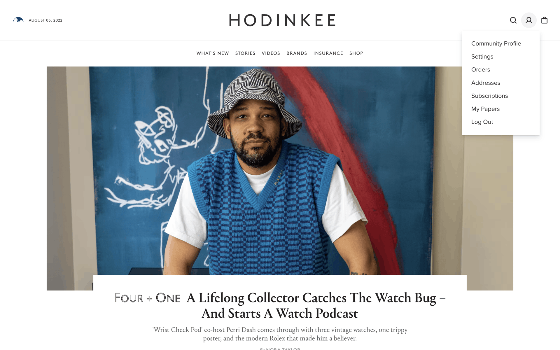 HODINKEE Web Lifestyle interface screenshot 5
