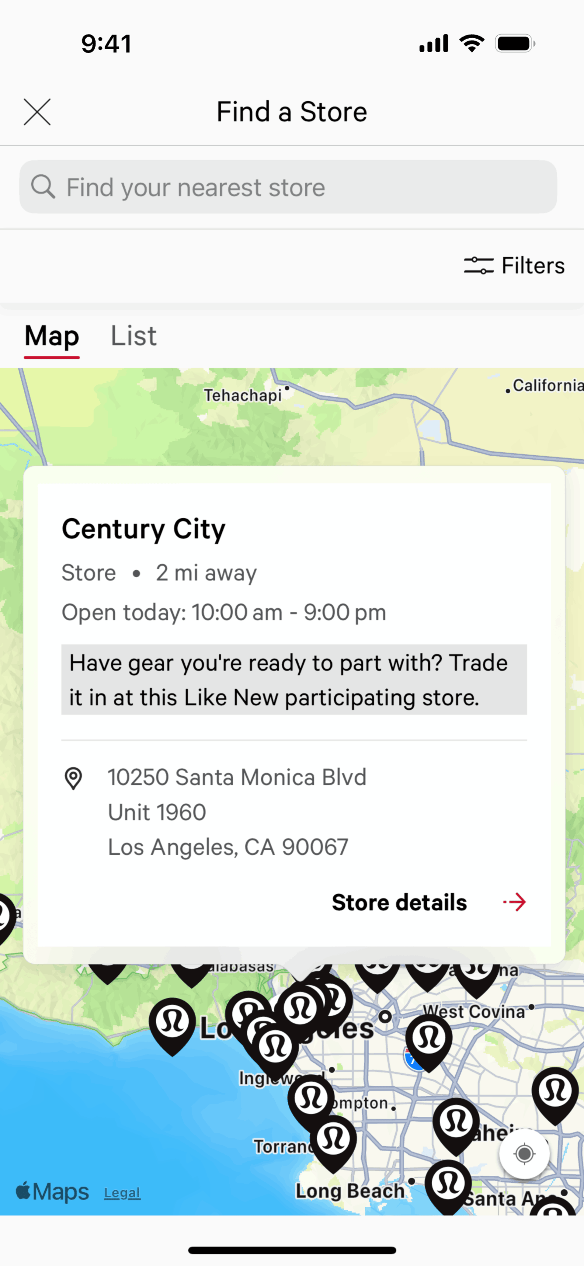 lululemon iOS Shopping interface screenshot 9