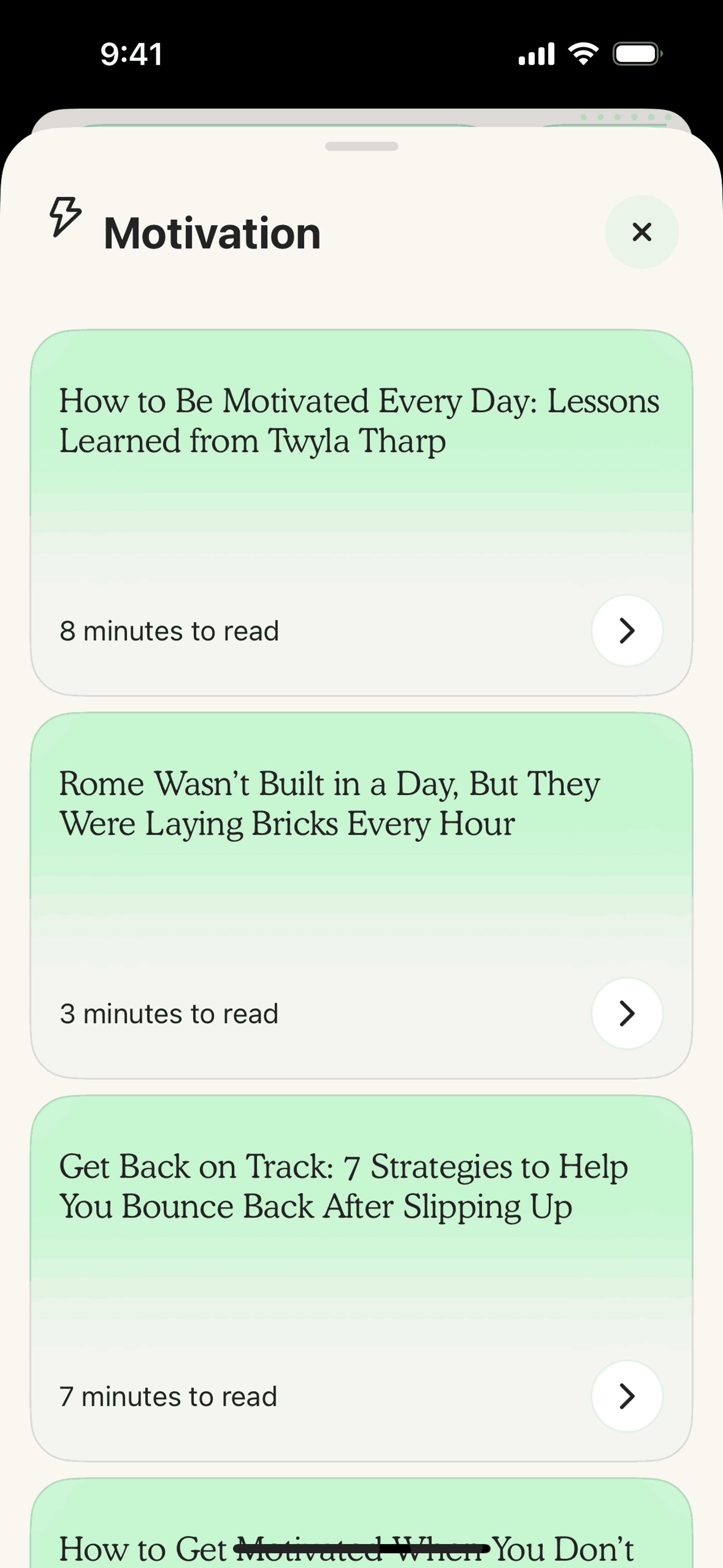 Atoms iOS Productivity interface screenshot 8