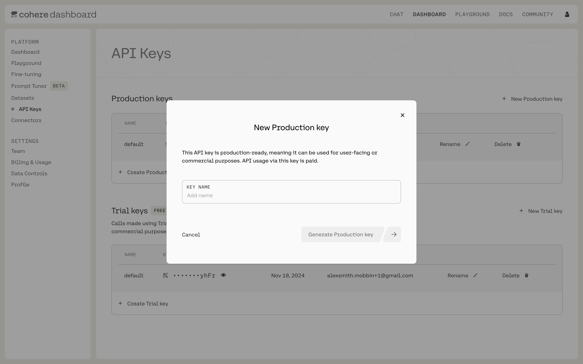 Cohere Web AI interface screenshot 19