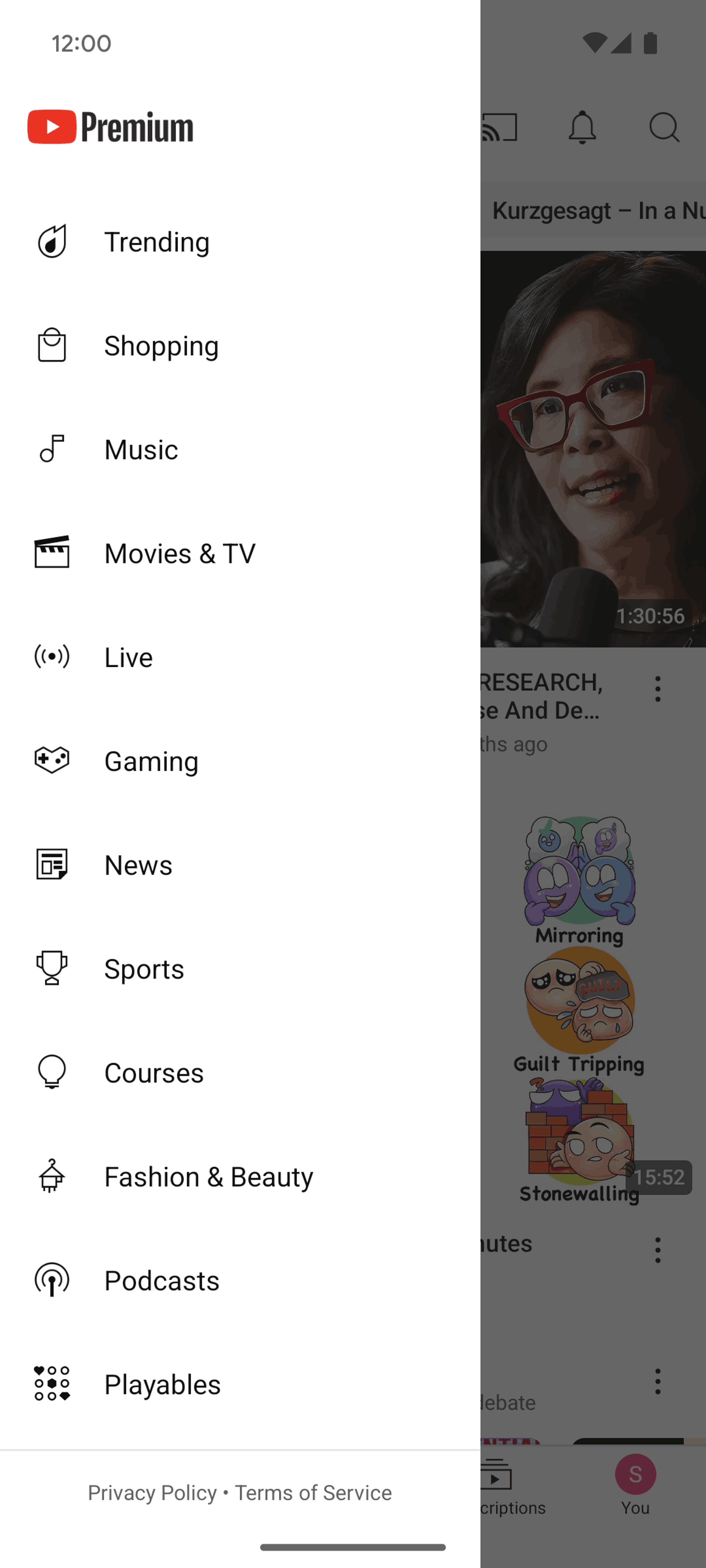 YouTube Android Photo & Video interface screenshot 15