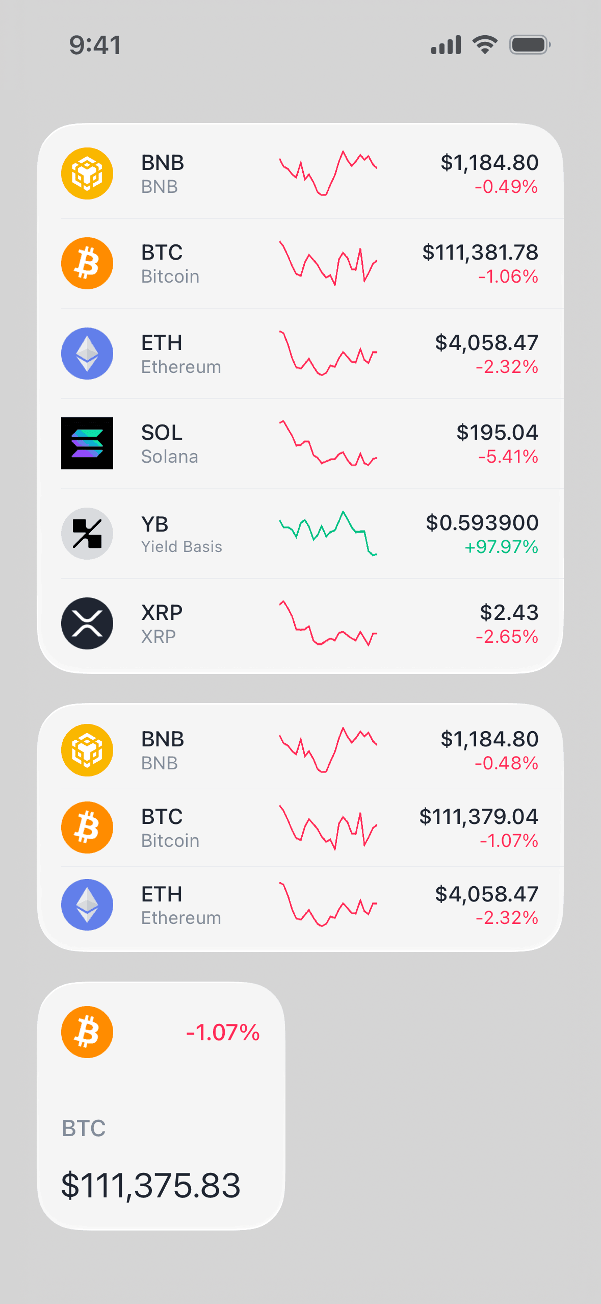 Binance iOS Finance interface screenshot 4