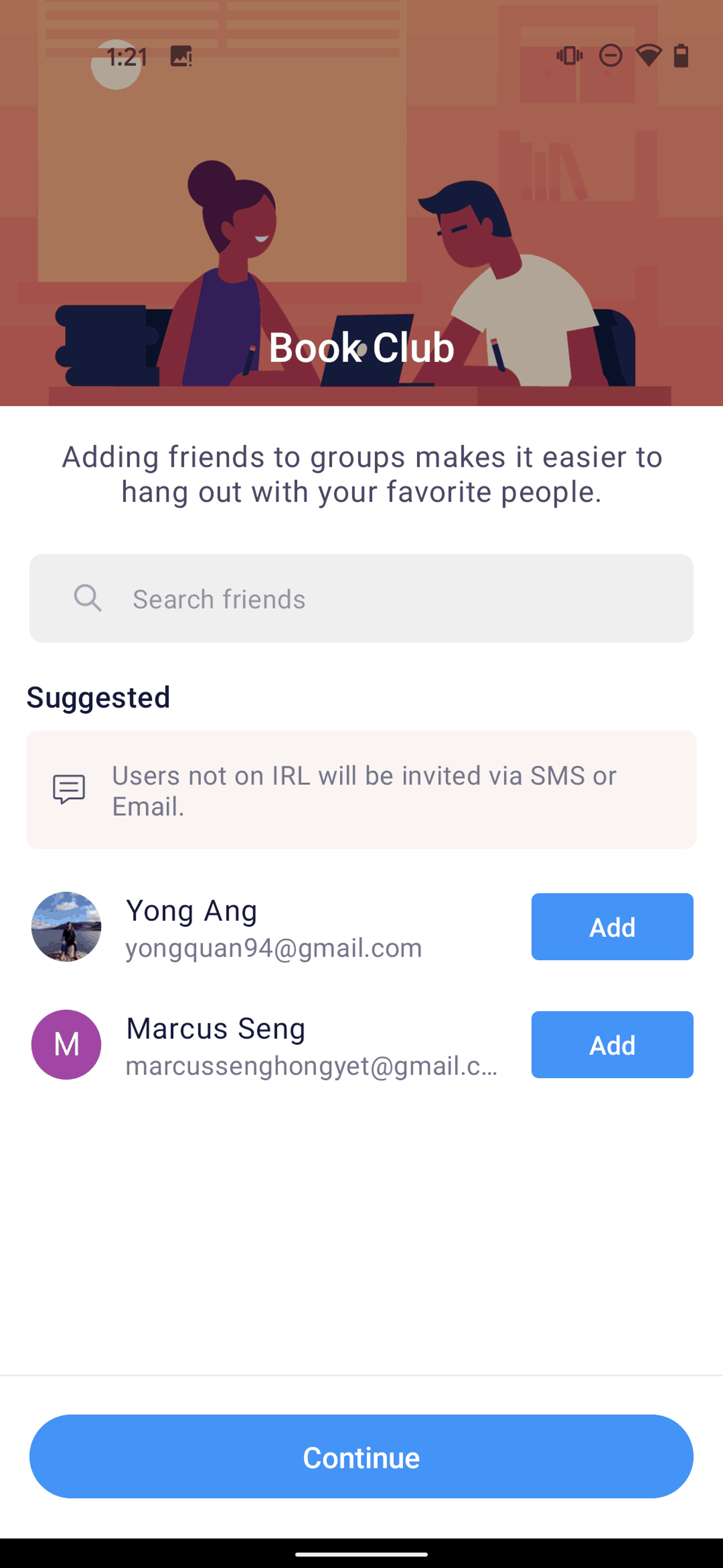 IRL Android Social Networking interface screenshot 17