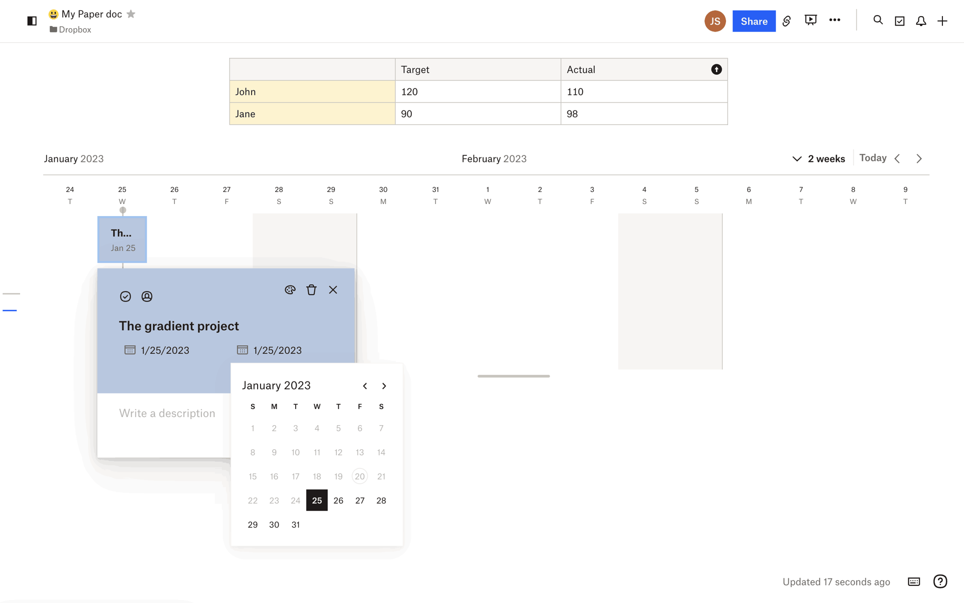 Dropbox Paper Web Productivity interface screenshot 6