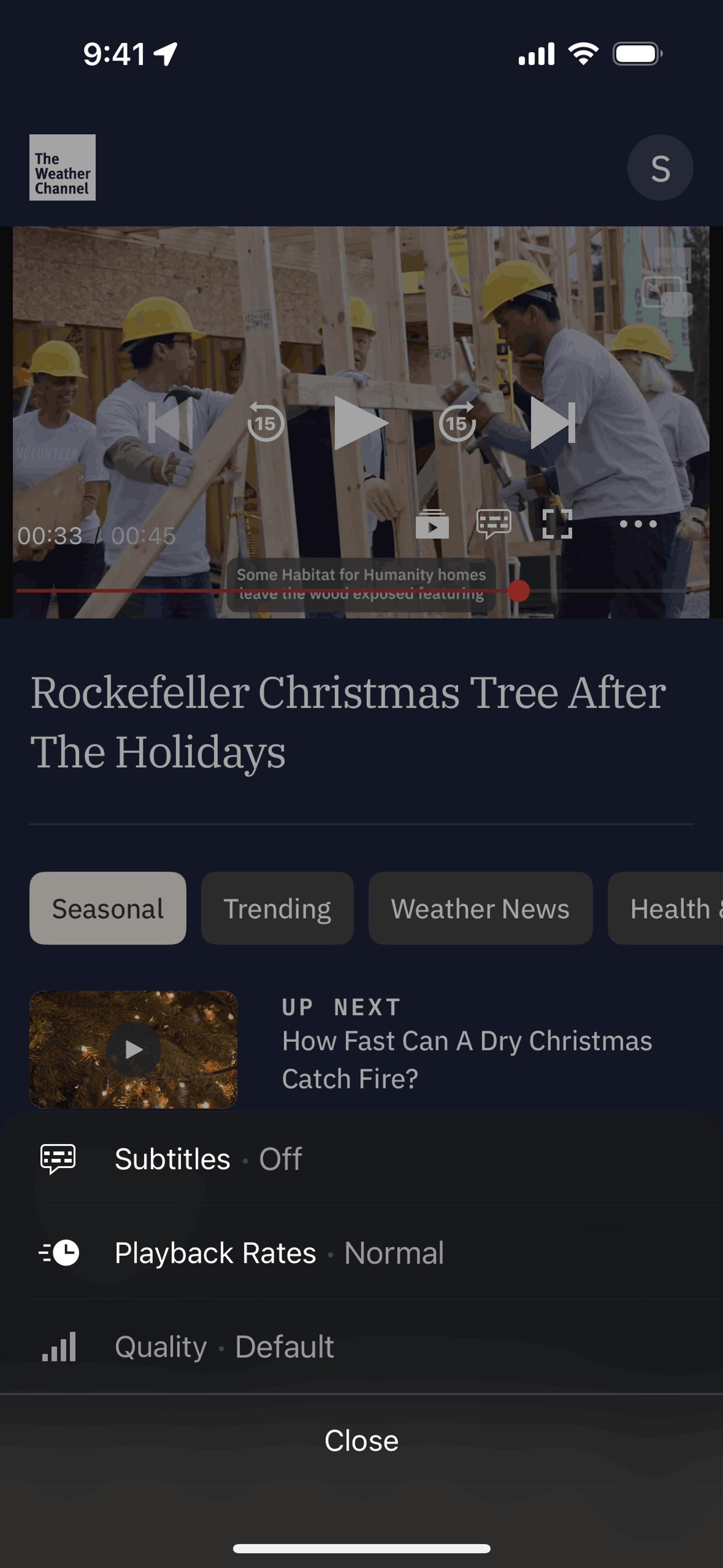 The Weather Channel iOS Utilities interface screenshot 16