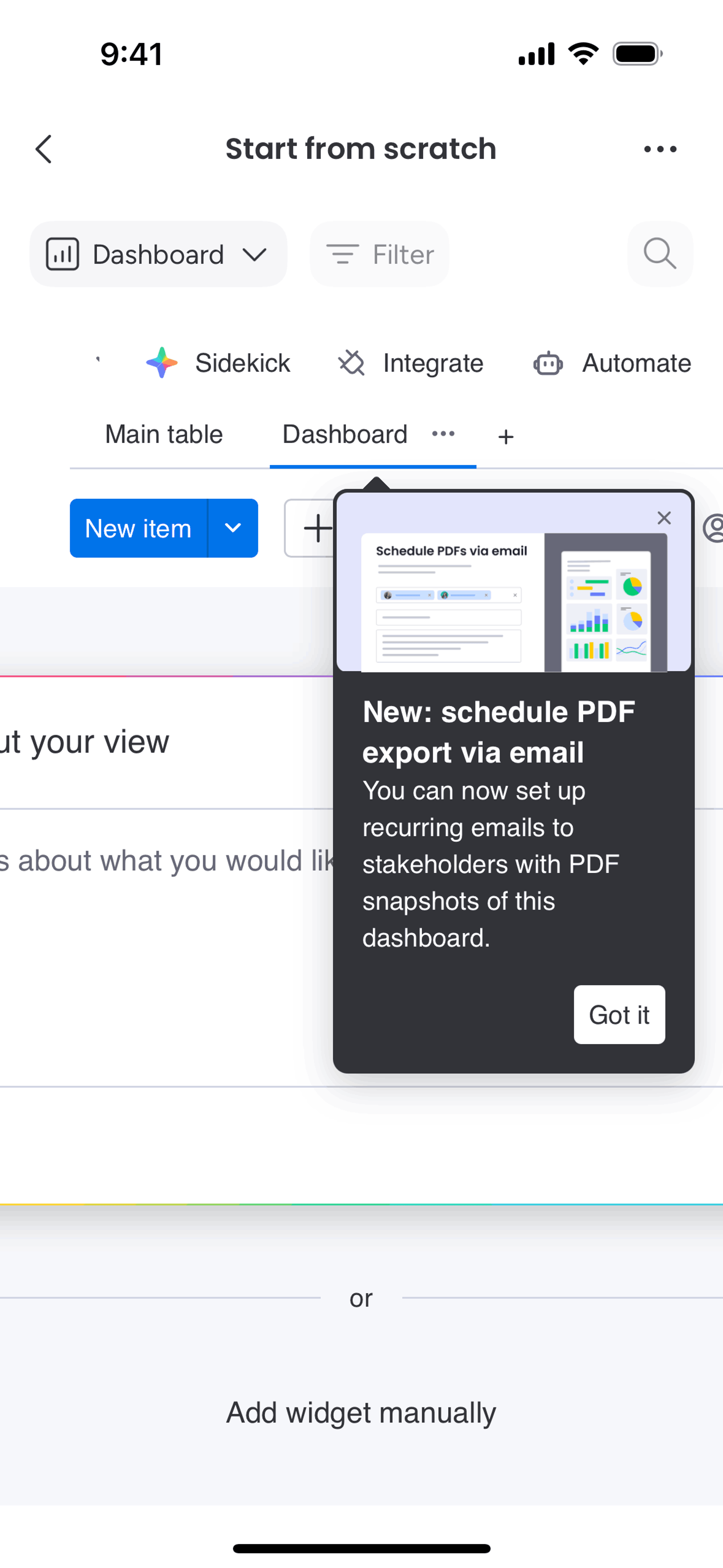 monday.com iOS Collaboration interface screenshot 24