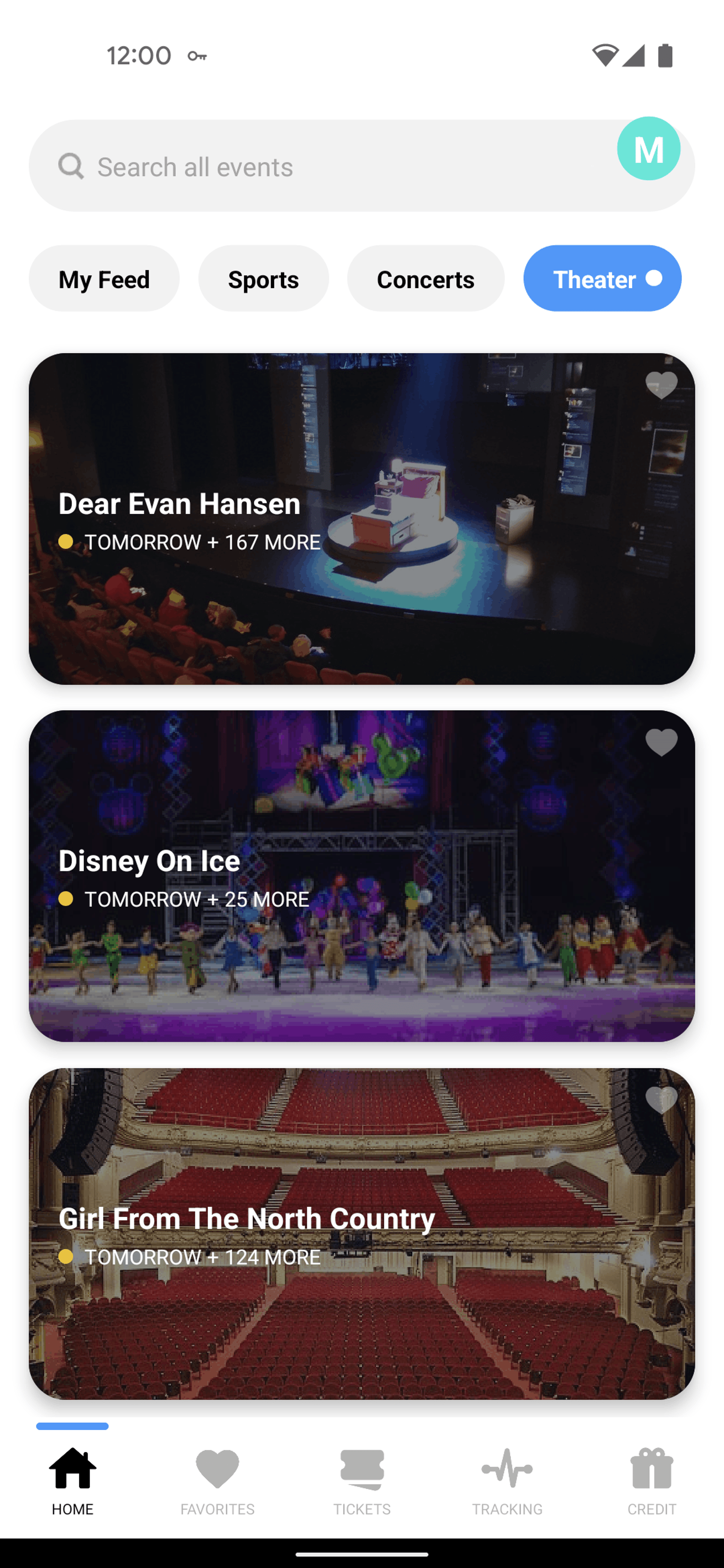 TickPick Android Entertainment interface screenshot 16