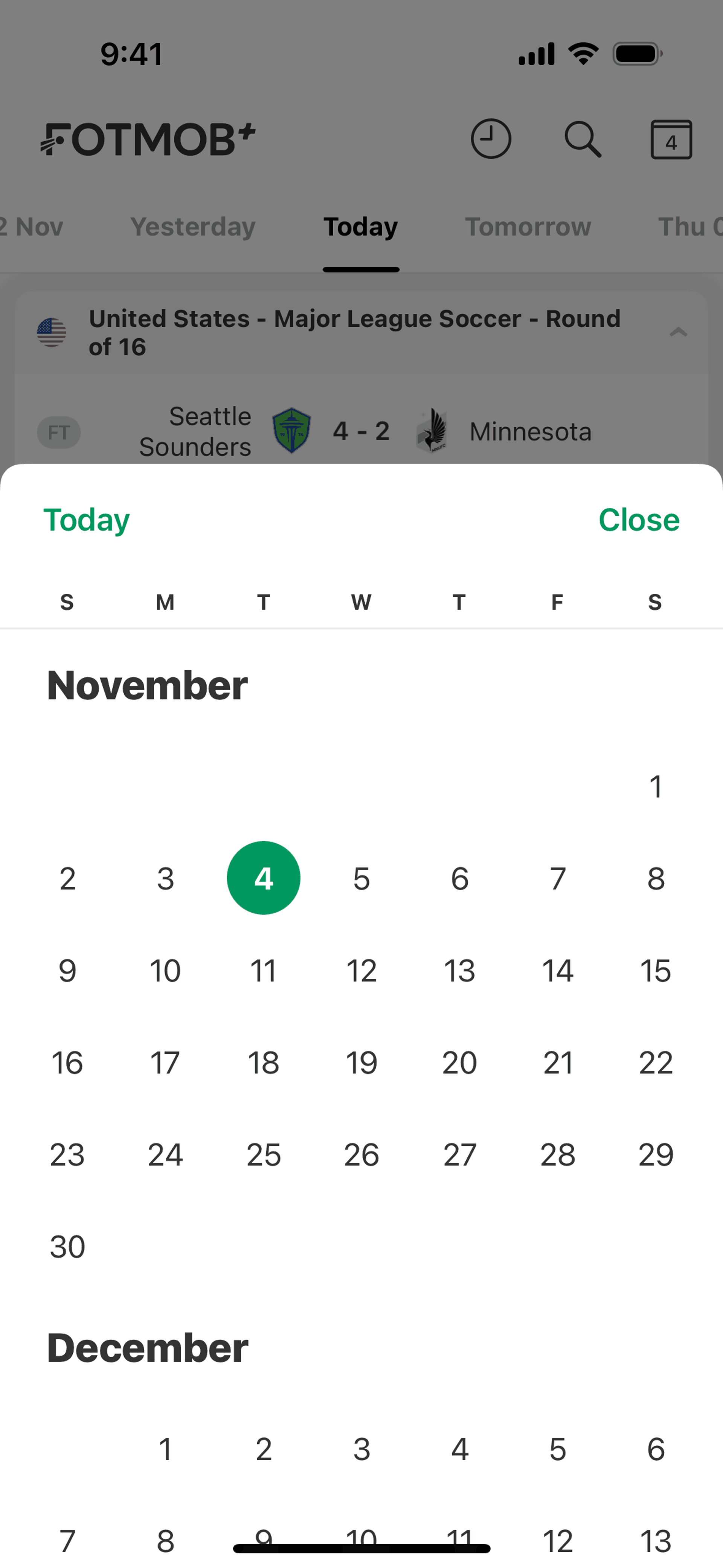 FotMob iOS Sports interface screenshot 9
