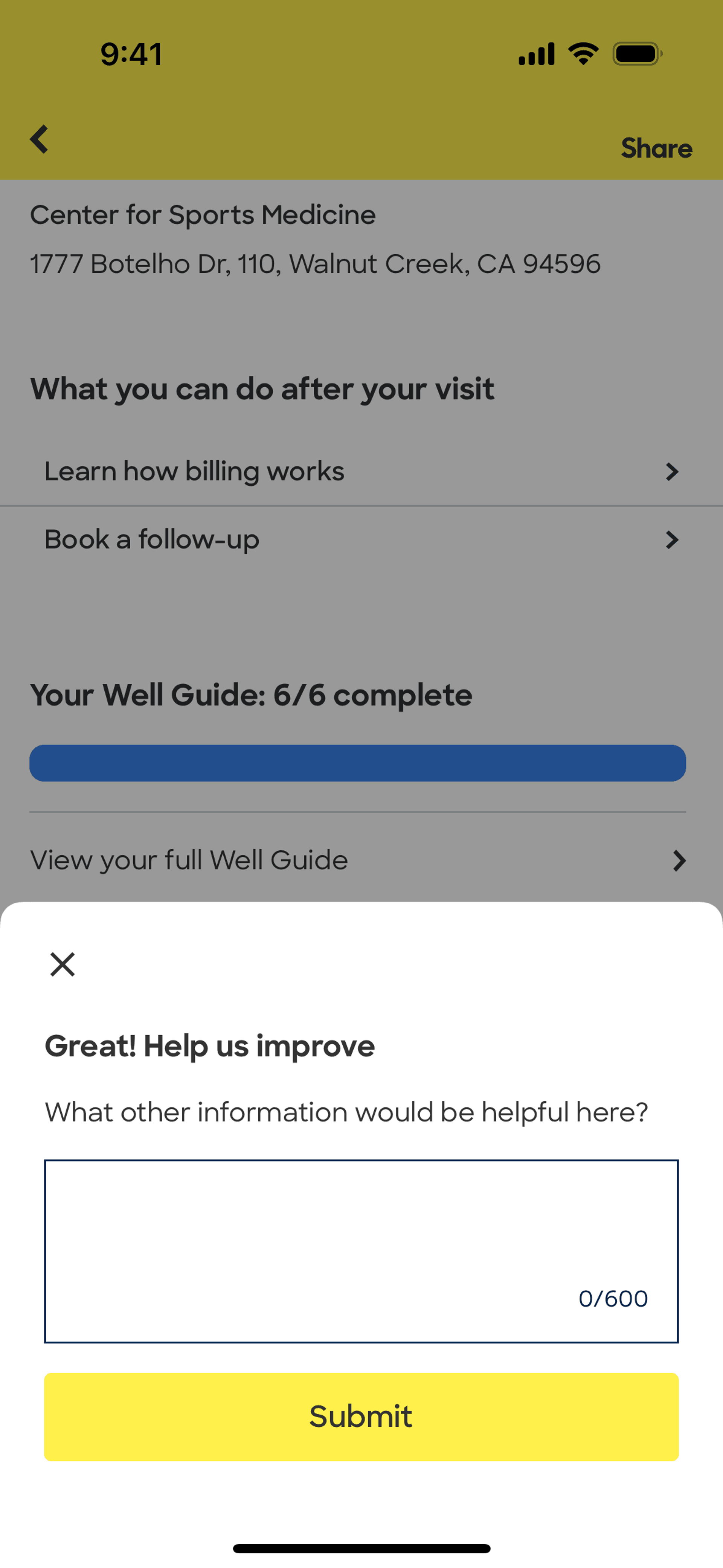 Zocdoc iOS Medical interface screenshot 5