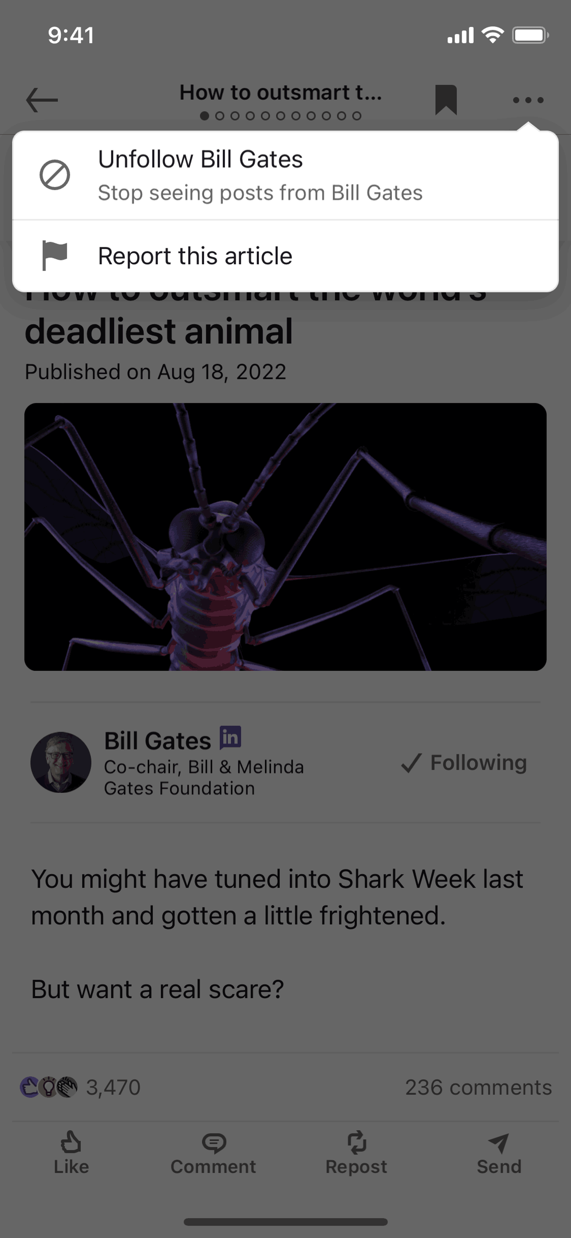 LinkedIn iOS Business interface screenshot 23