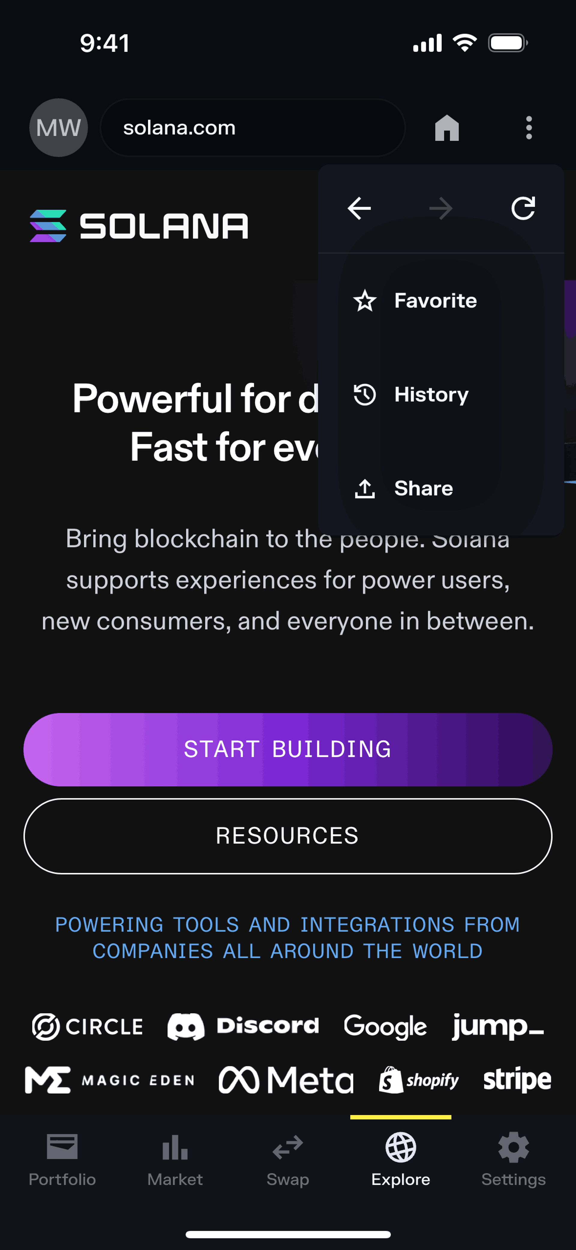 Solflare iOS Crypto & Web3 interface screenshot 15
