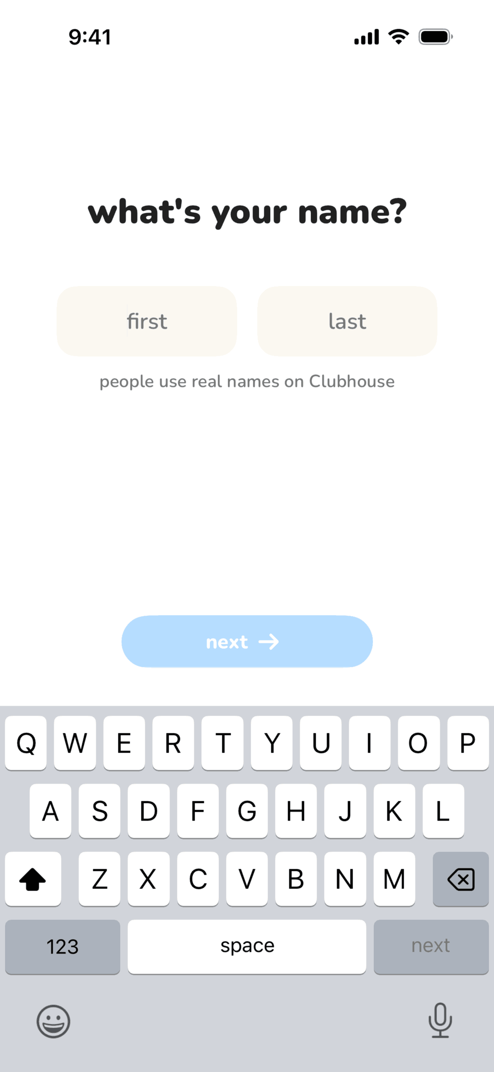 Clubhouse iOS Social Networking interface screenshot 7