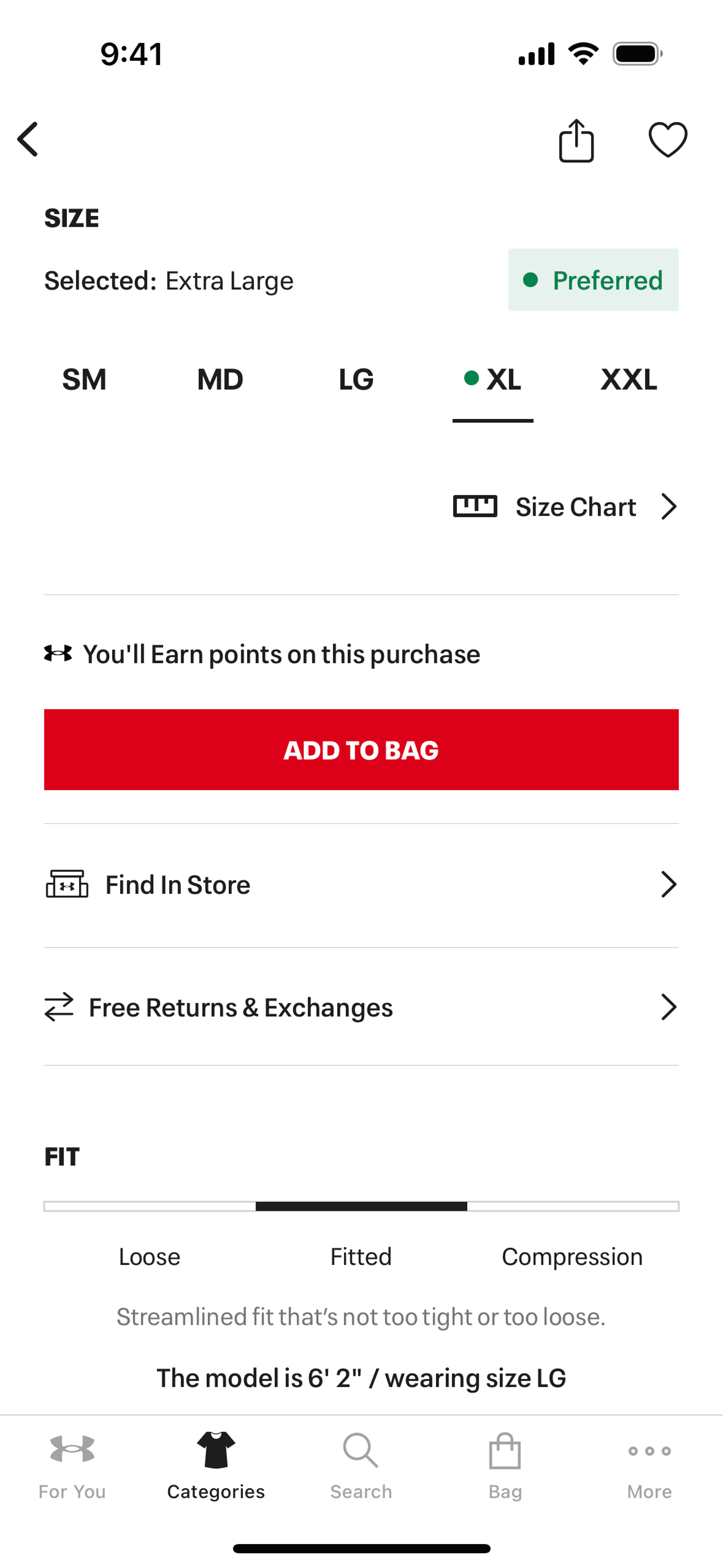 Under Armour iOS Shopping interface screenshot 23