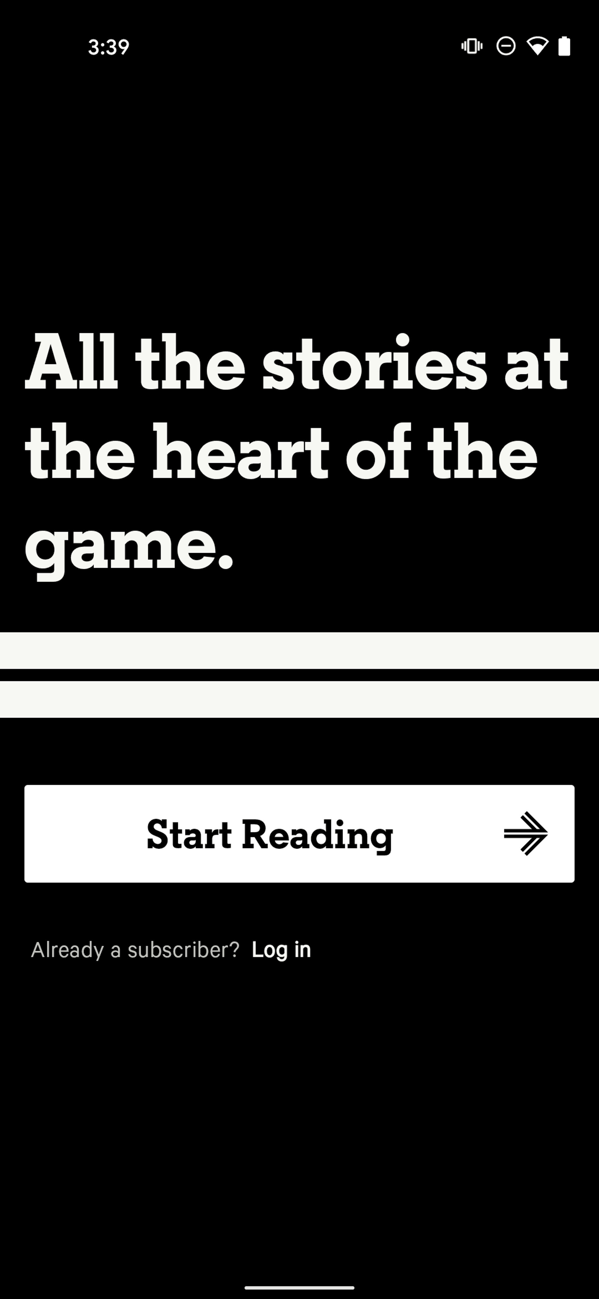 The Athletic Android Sports interface screenshot 2