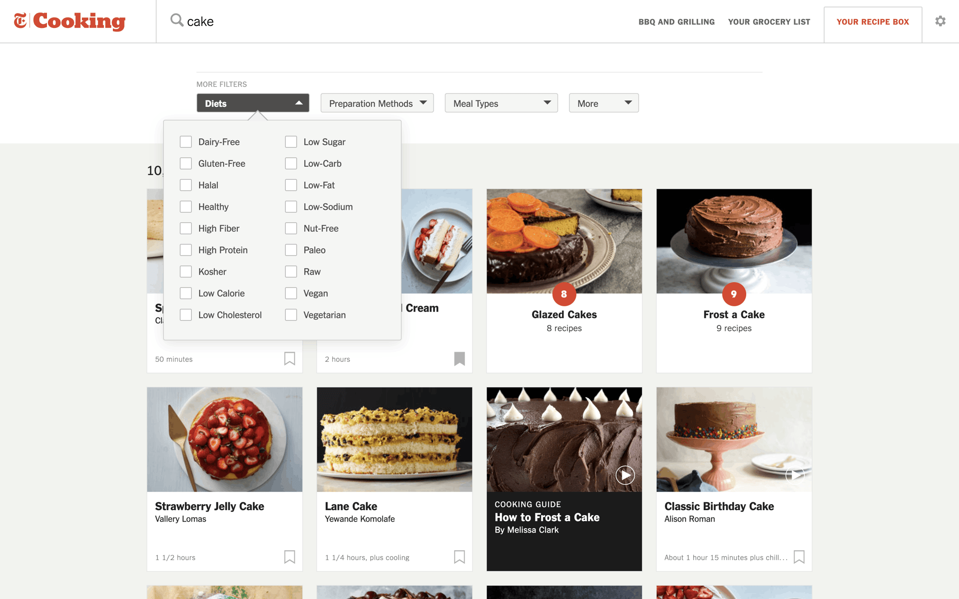 NYT Cooking Web Food & Drink interface screenshot 8