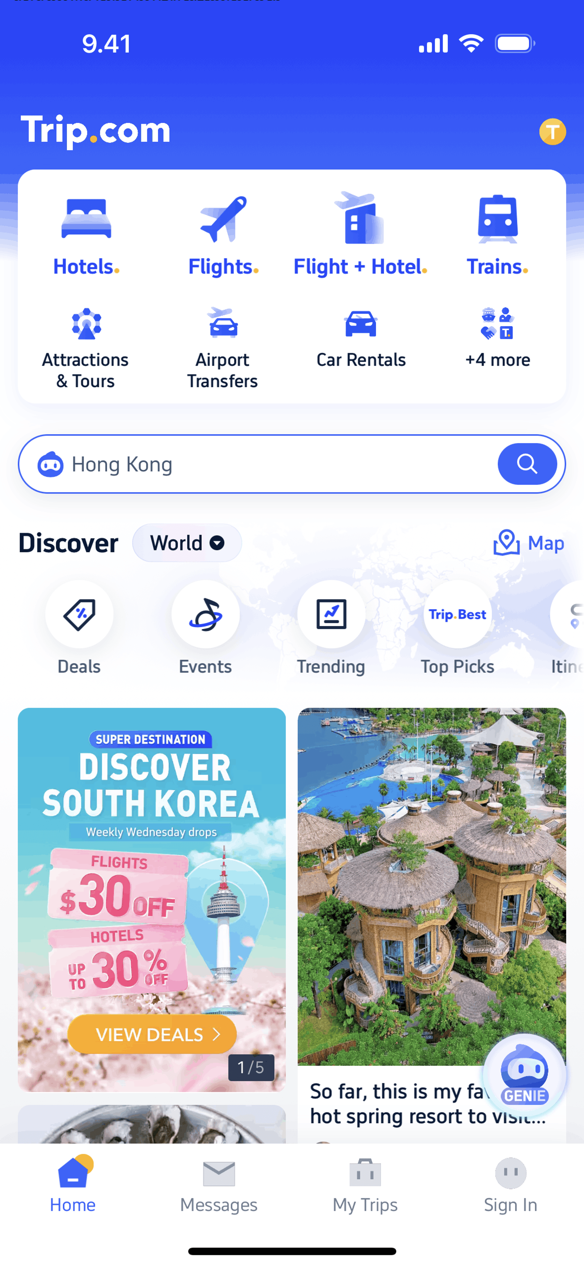 Trip.com iOS Travel & Transportation interface screenshot 2