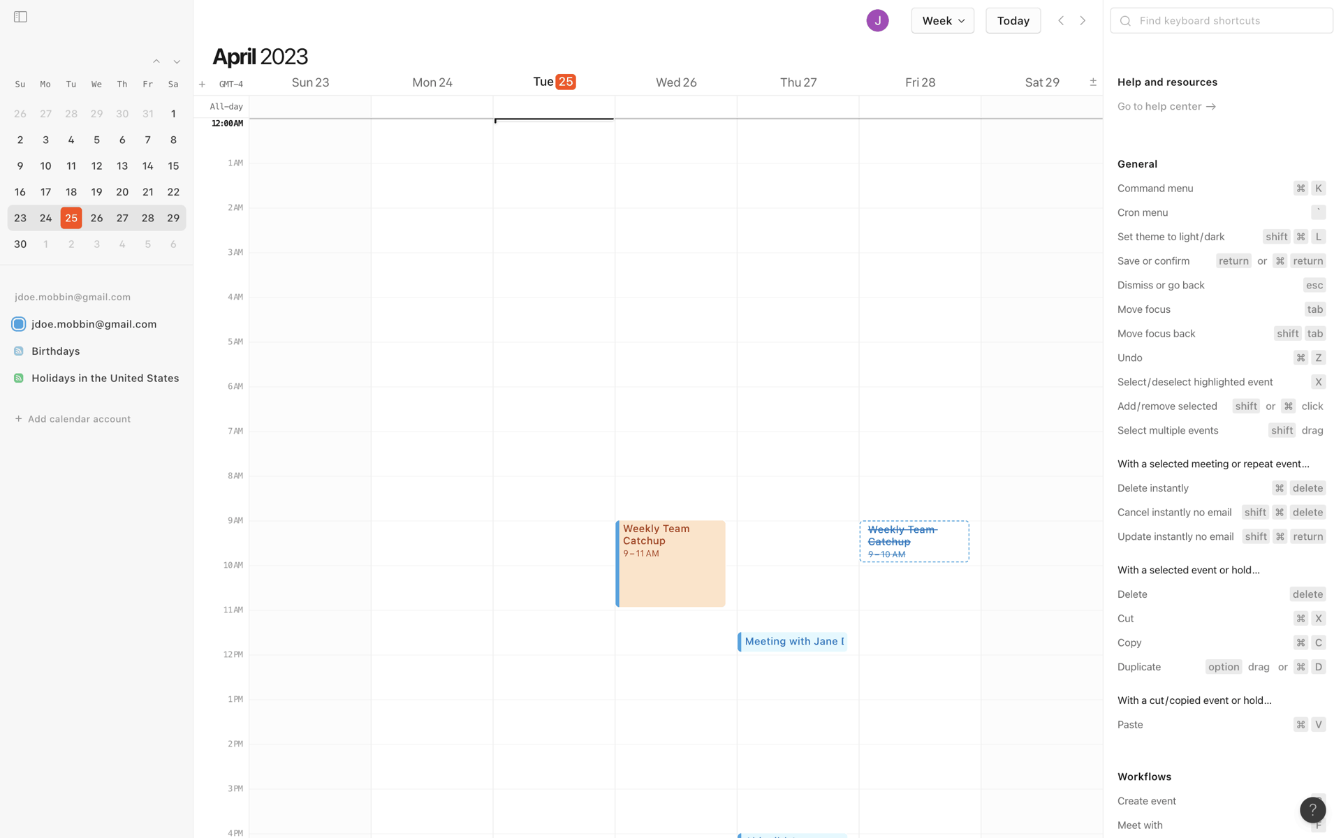 Cron Calendar Web Productivity interface screenshot 14