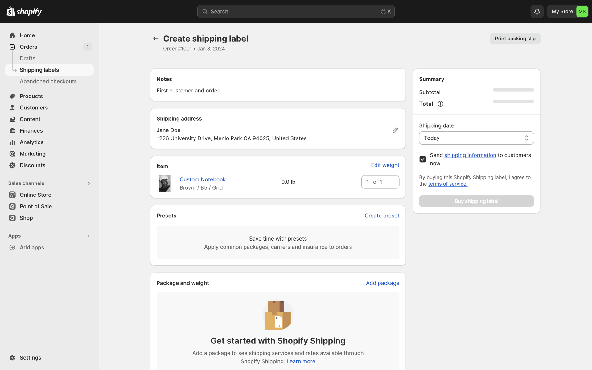 Shopify Web Business interface screenshot 15