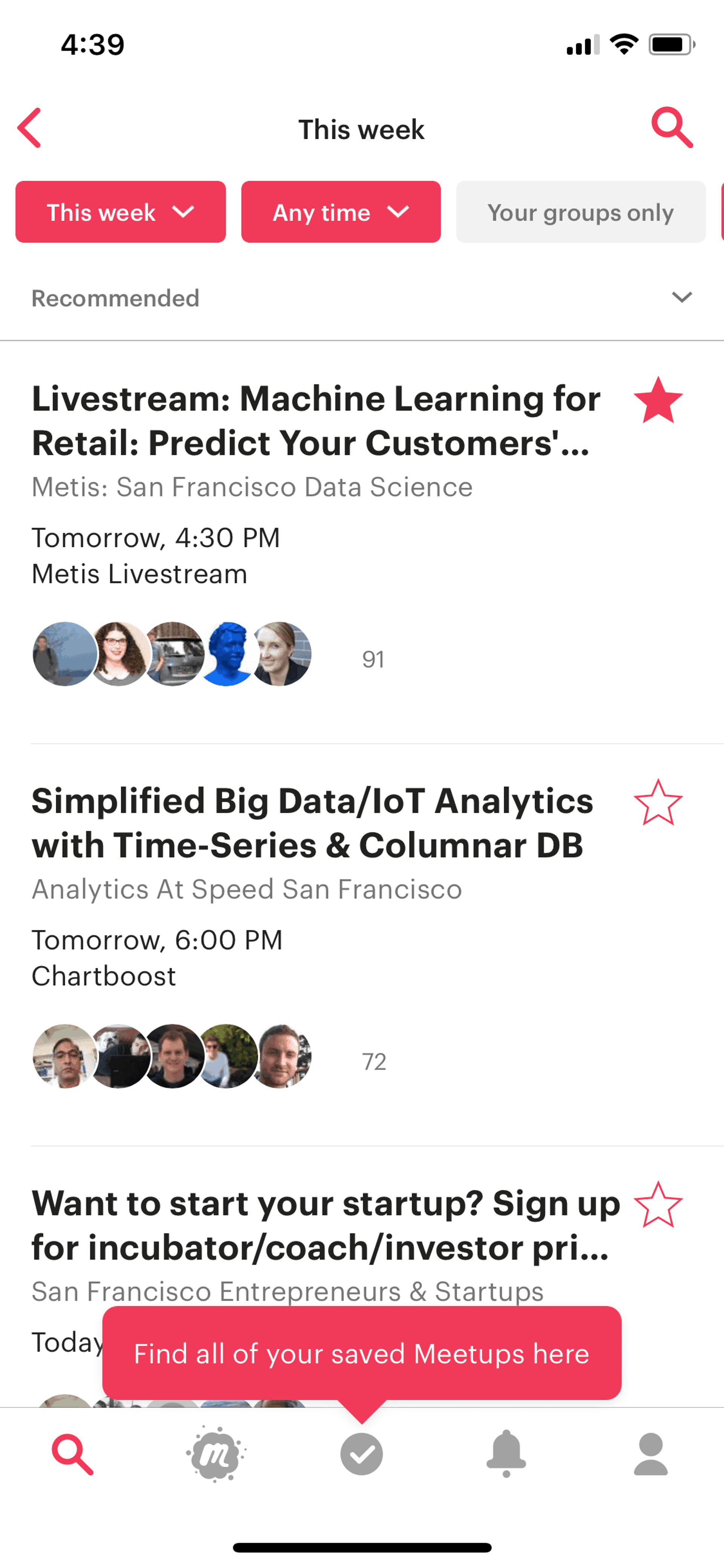 Meetup iOS Social Networking interface screenshot 15