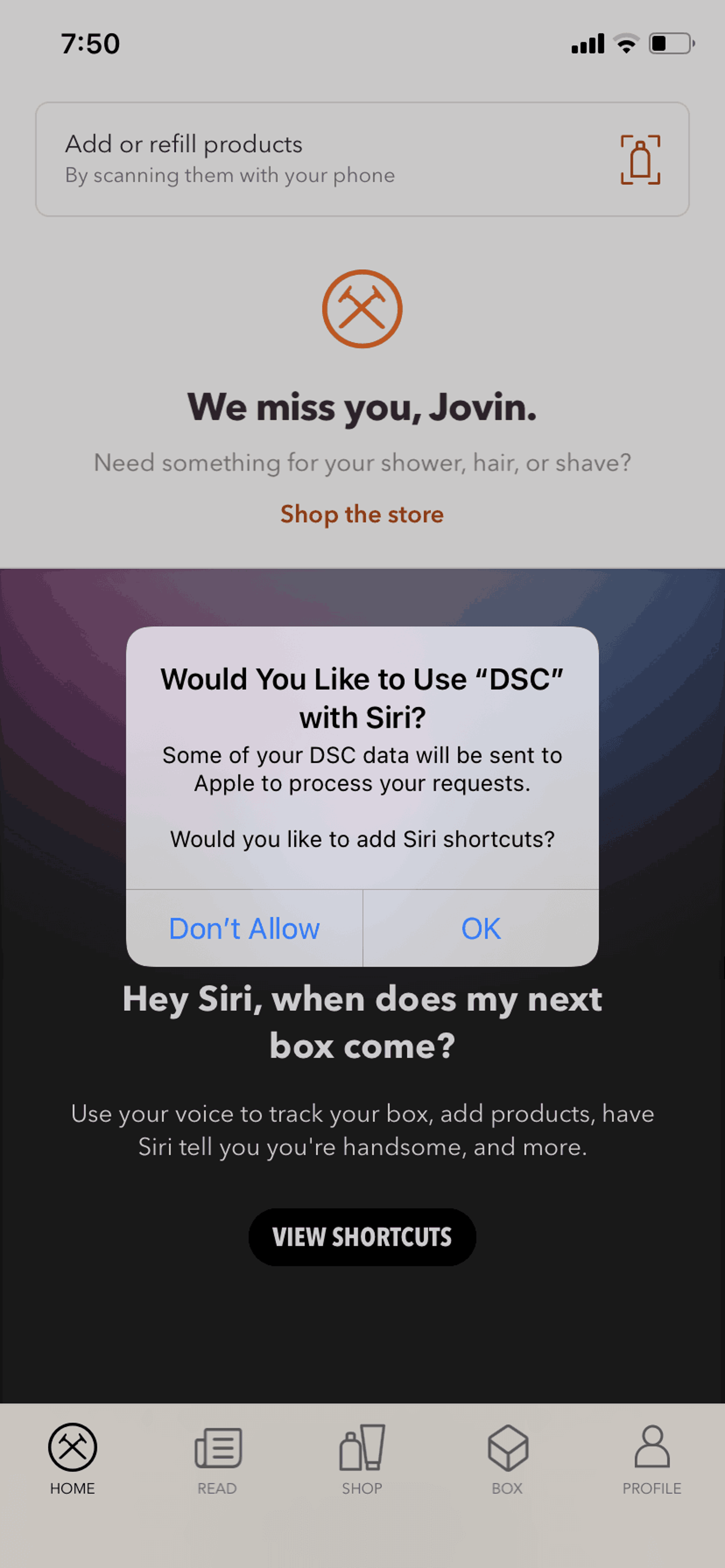 Dollar Shave Club iOS Shopping interface screenshot 8