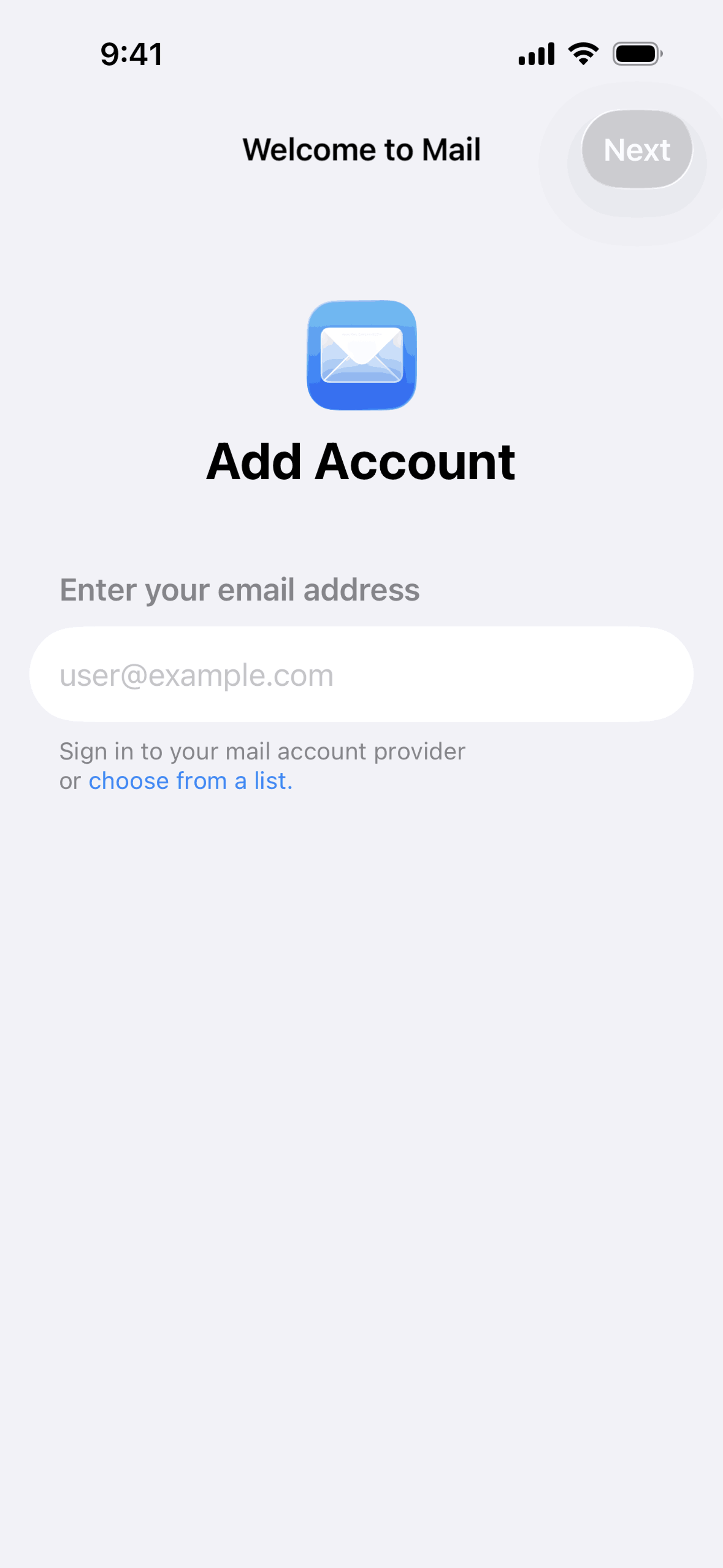 Apple Mail iOS Productivity interface screenshot 1