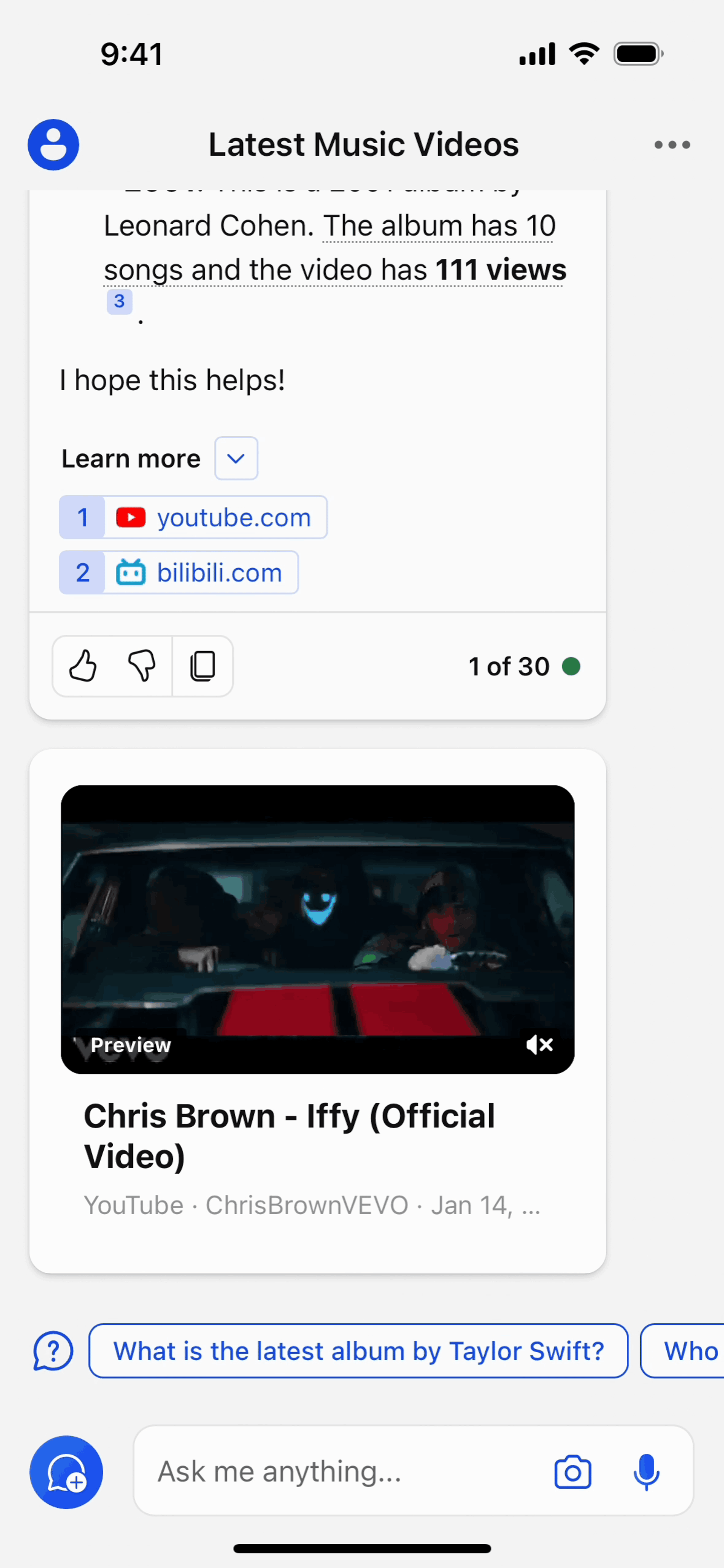 Microsoft Copilot iOS AI interface screenshot 18
