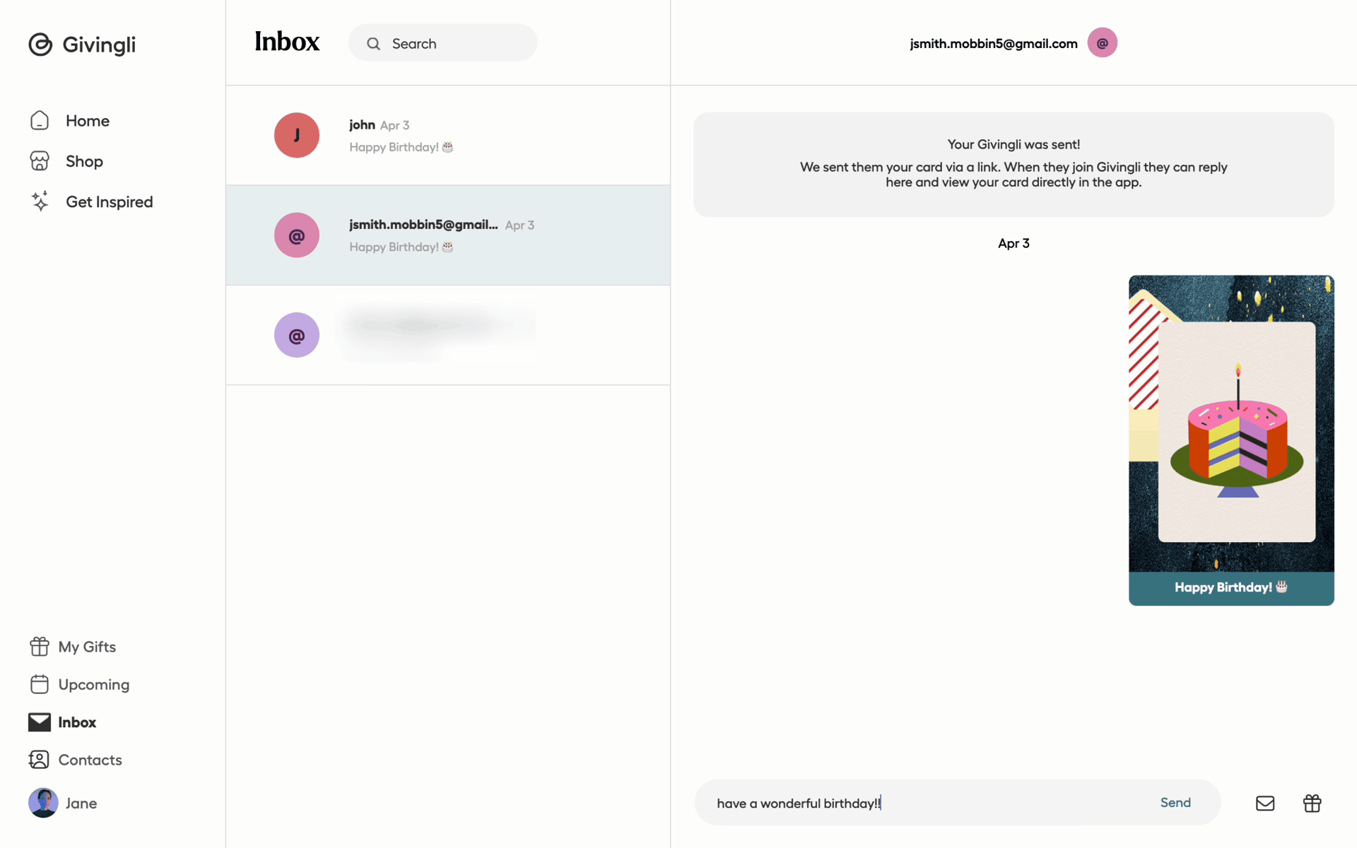 Givingli Web Lifestyle interface screenshot 20