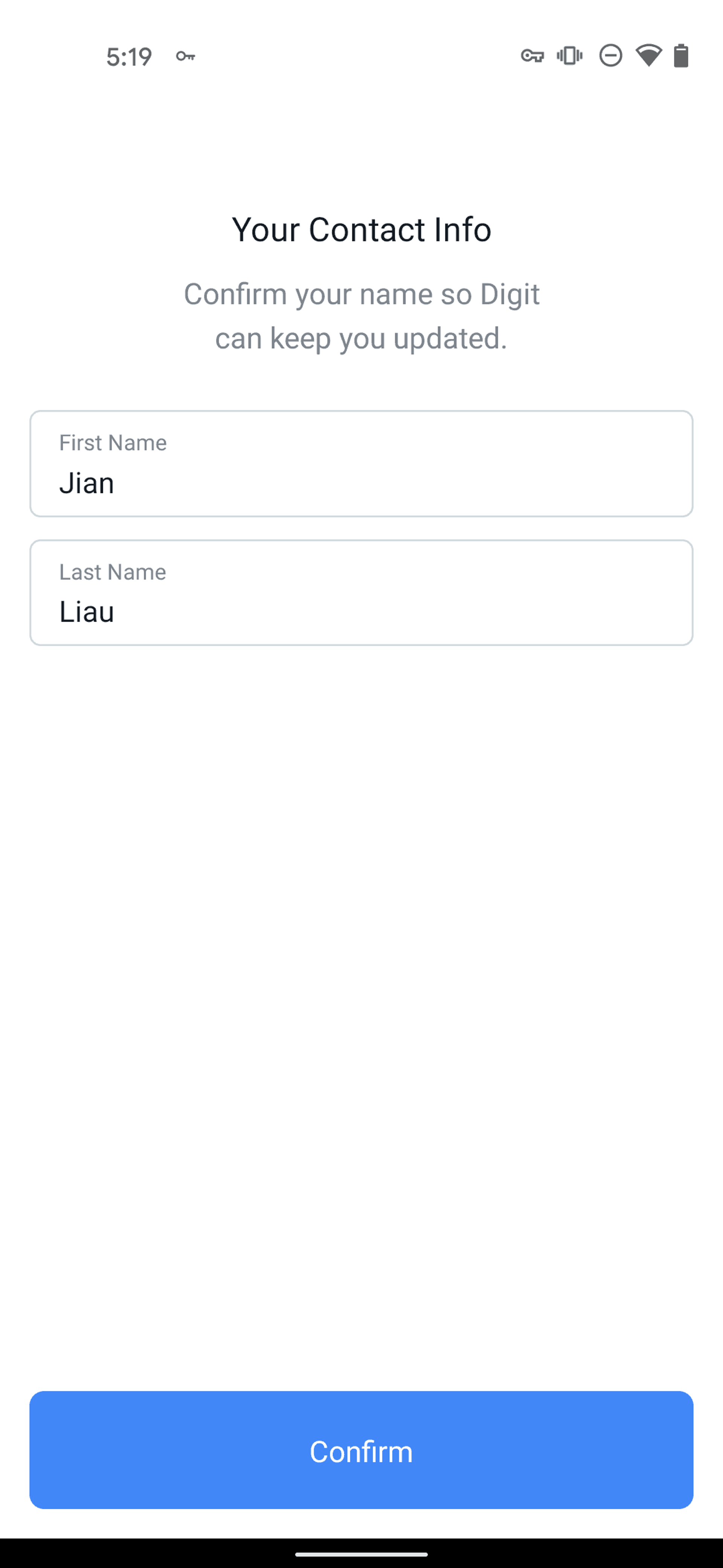 Digit Android Finance interface screenshot 17