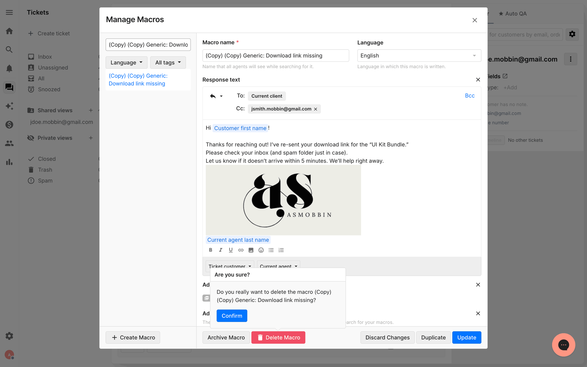 Gorgias Web Business interface screenshot 13