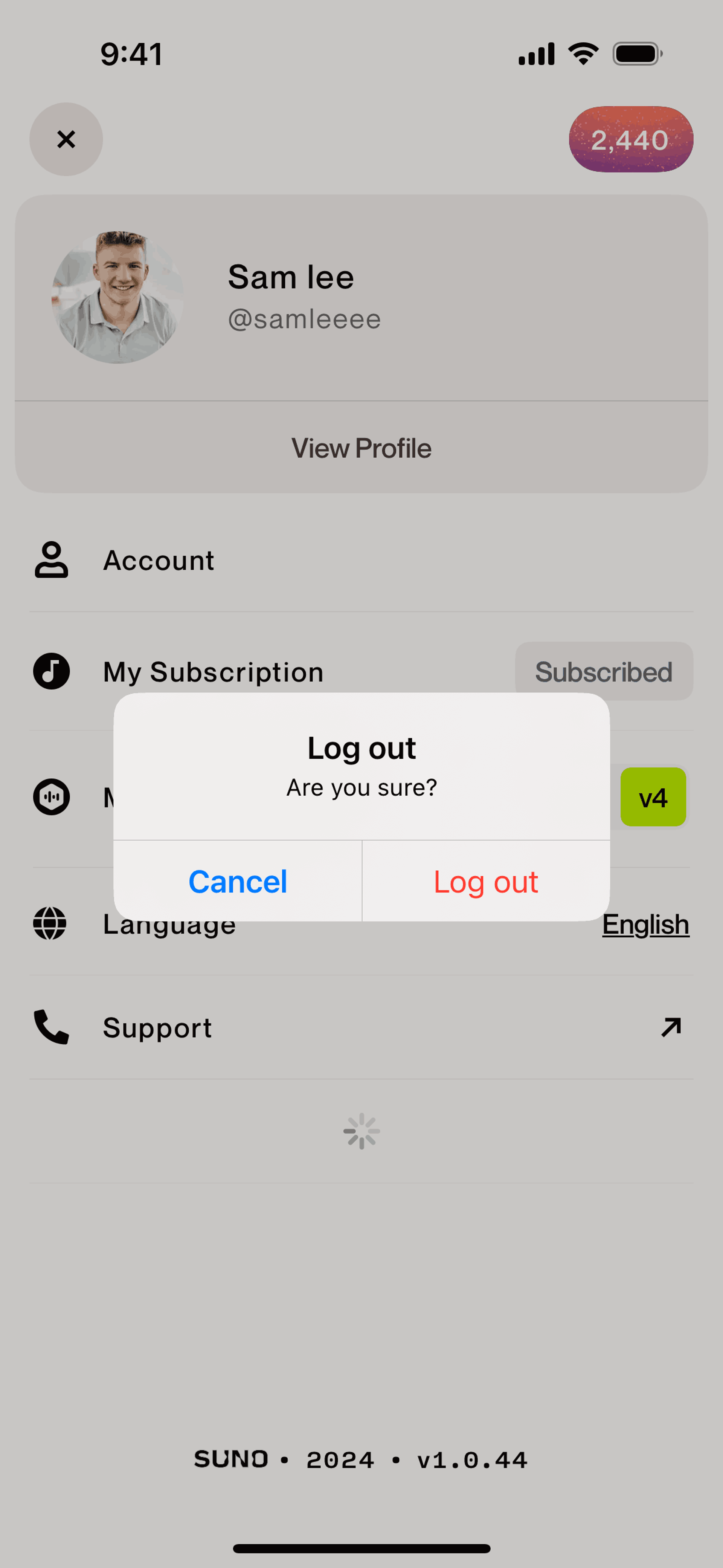 Suno iOS AI interface screenshot 13