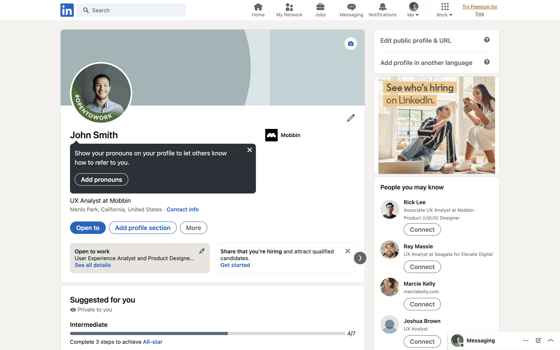 LinkedIn Web Business interface screenshot 22