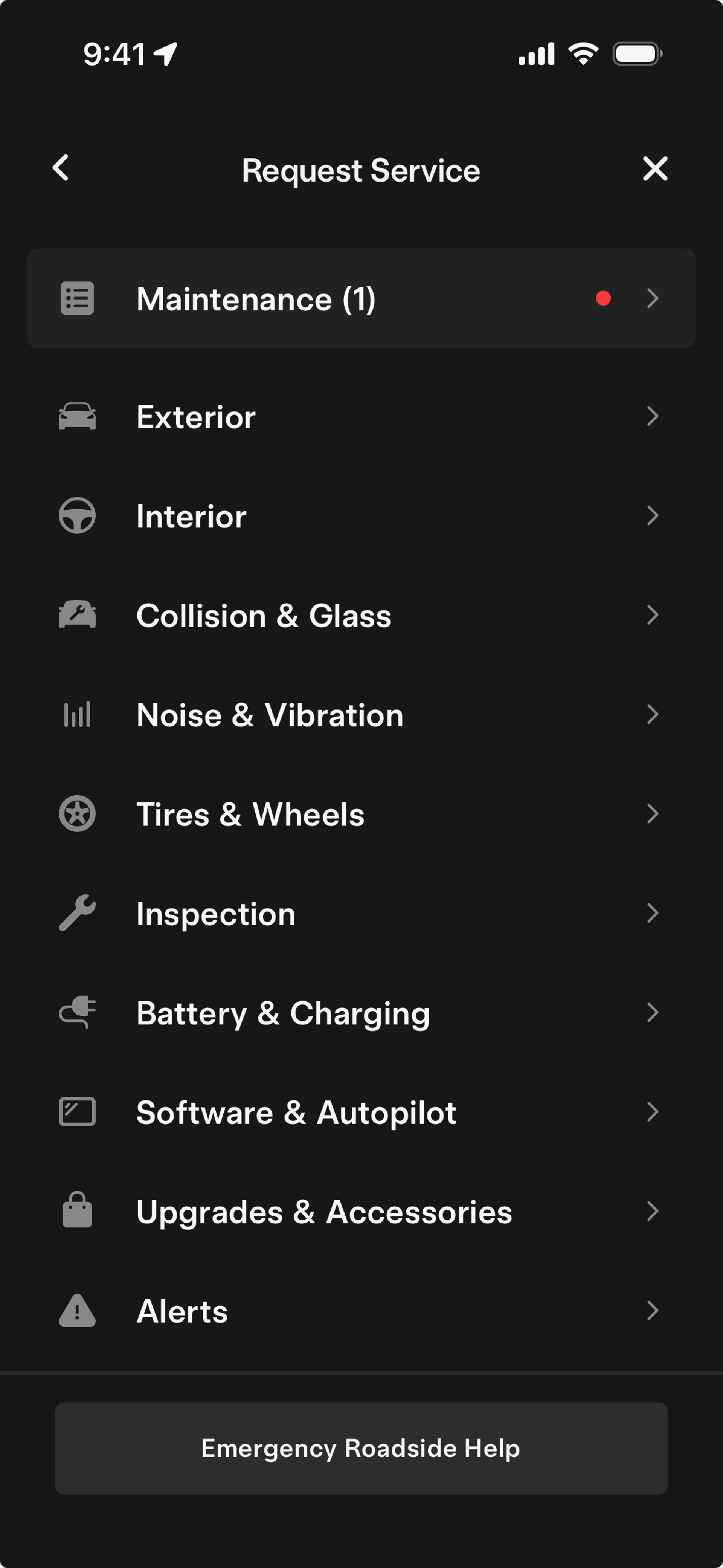 Tesla iOS Travel & Transportation interface screenshot 22