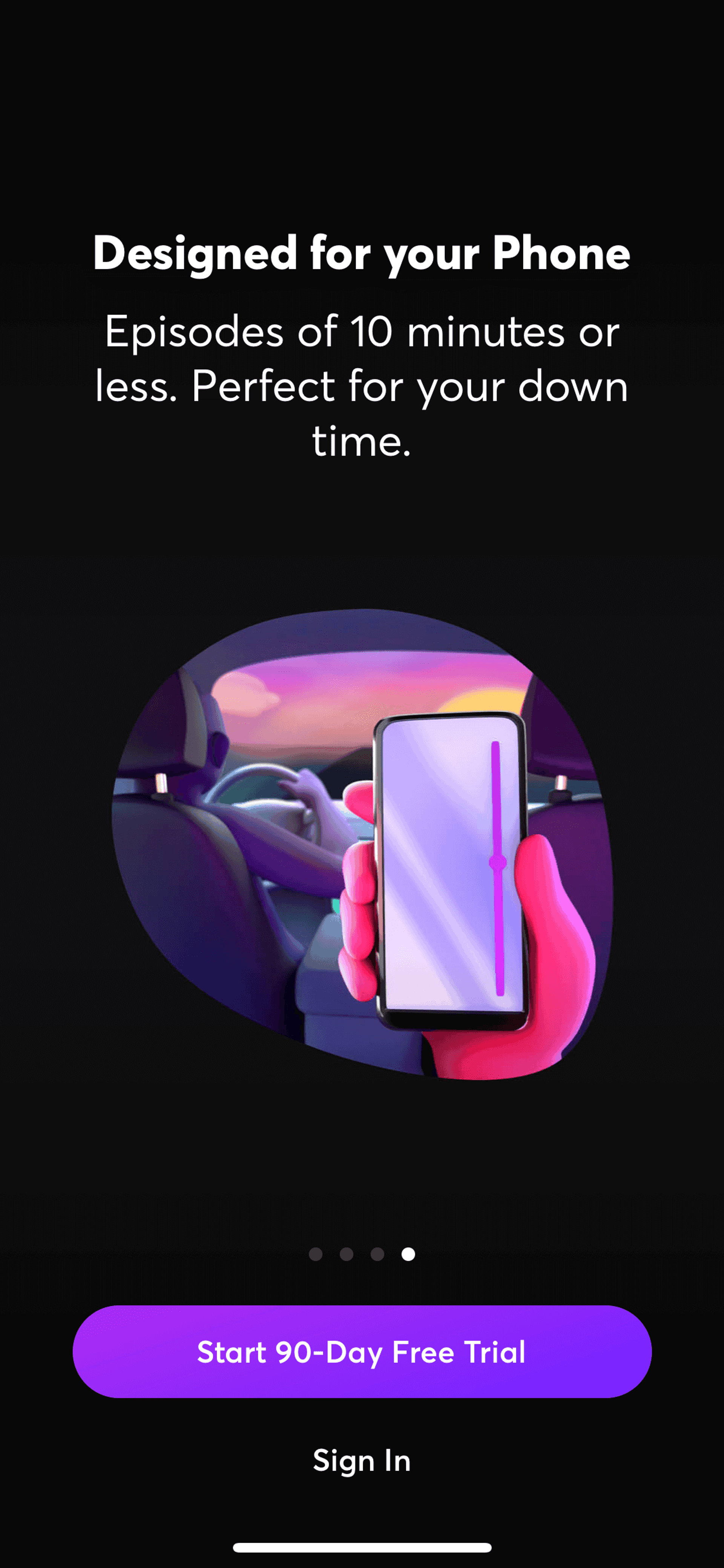 Quibi iOS Entertainment interface screenshot 5