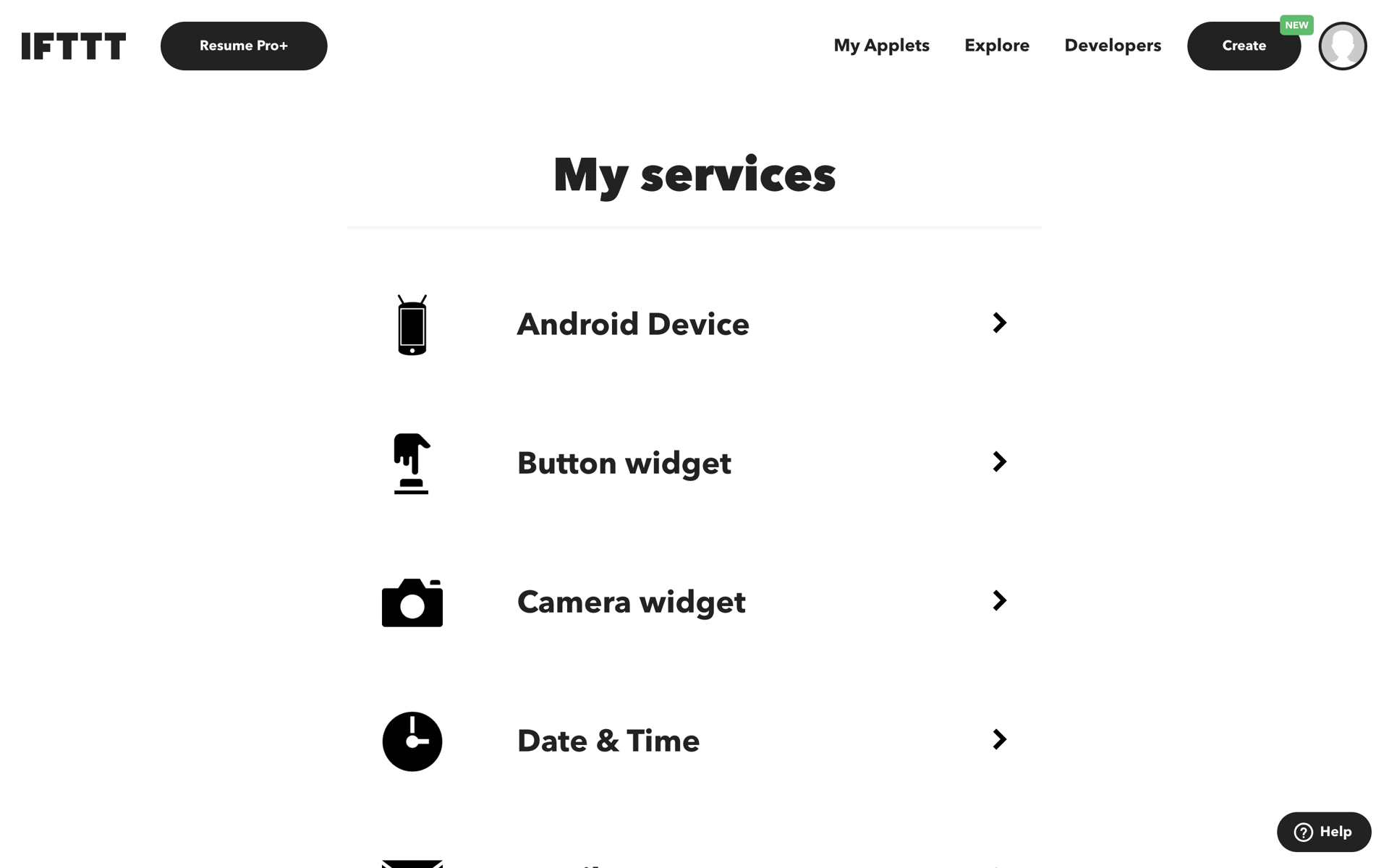 IFTTT Web Productivity interface screenshot 8
