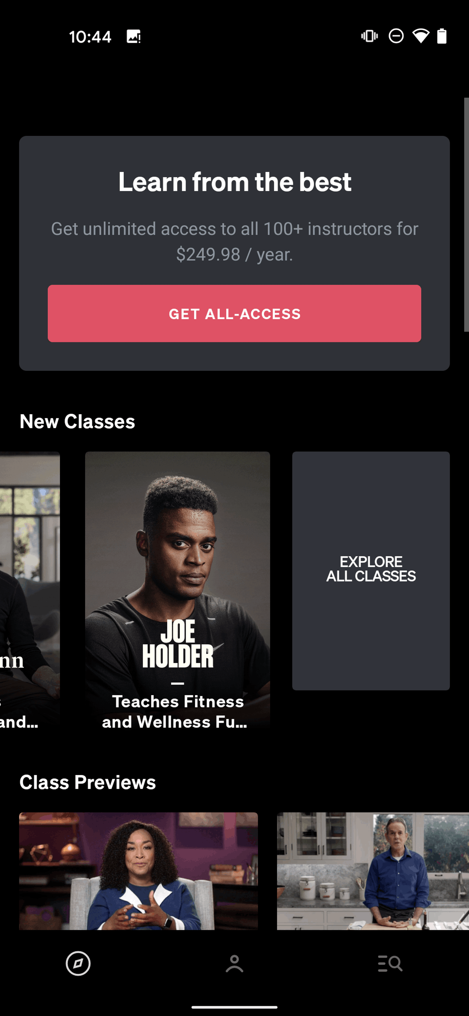 MasterClass Android Education interface screenshot 14