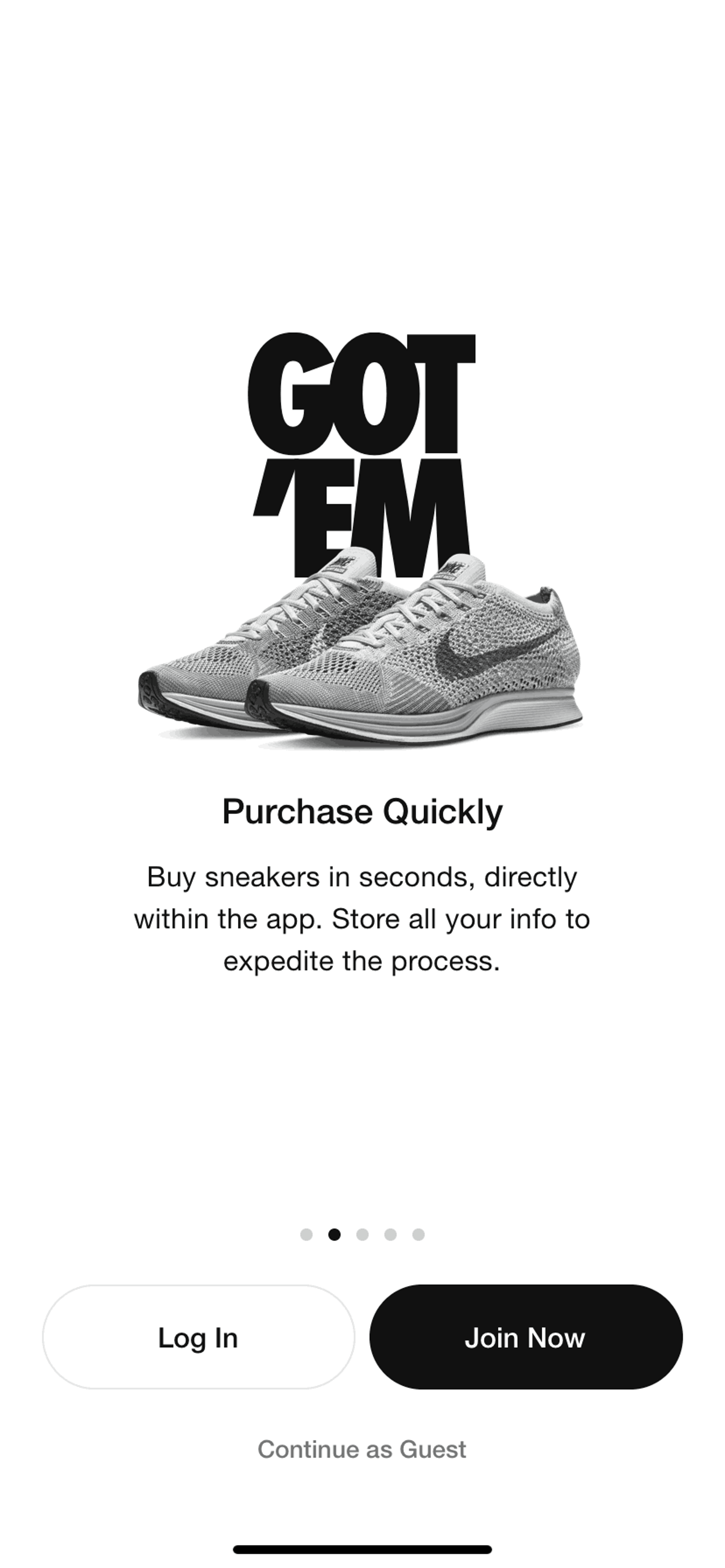 Nike SNKRS iOS Shopping interface screenshot 4