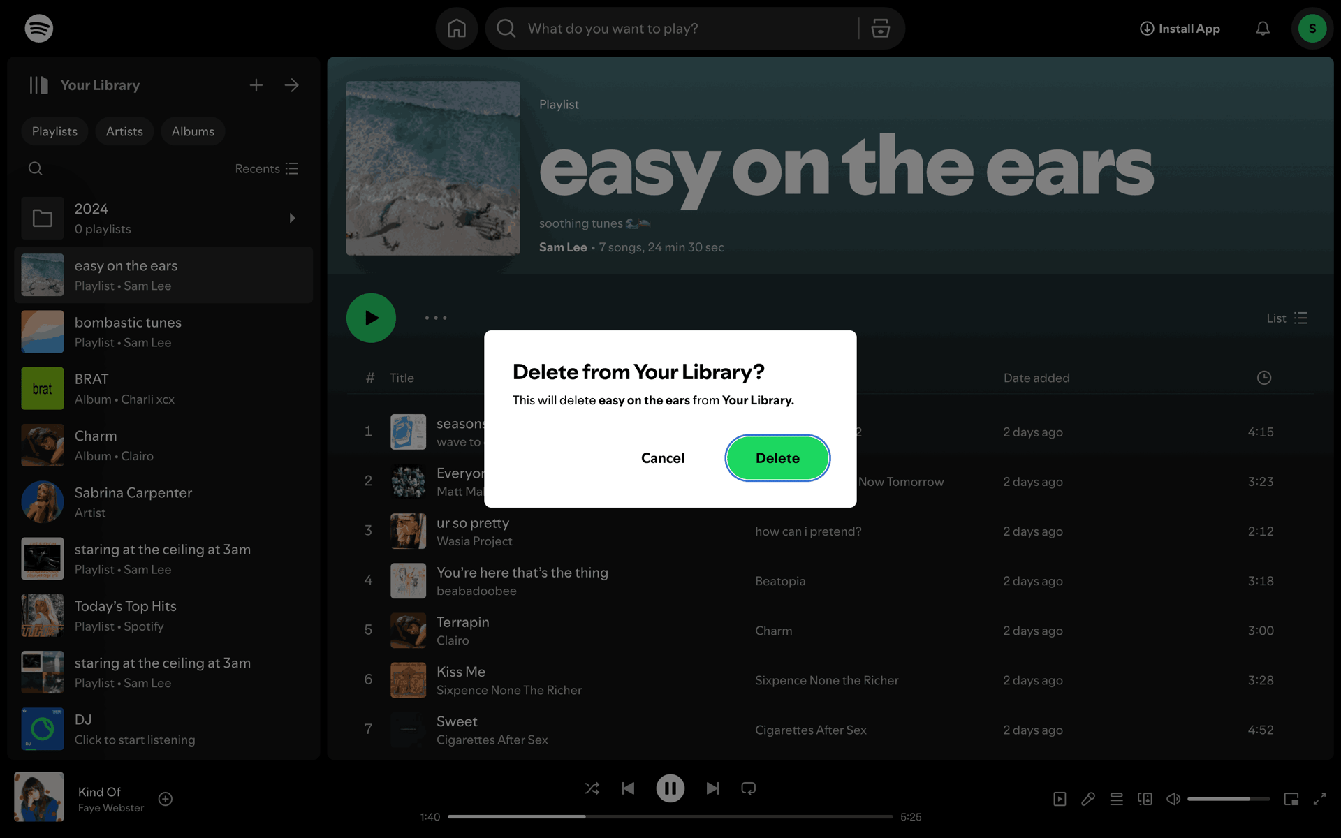 Spotify Web Music & Audio interface screenshot 14