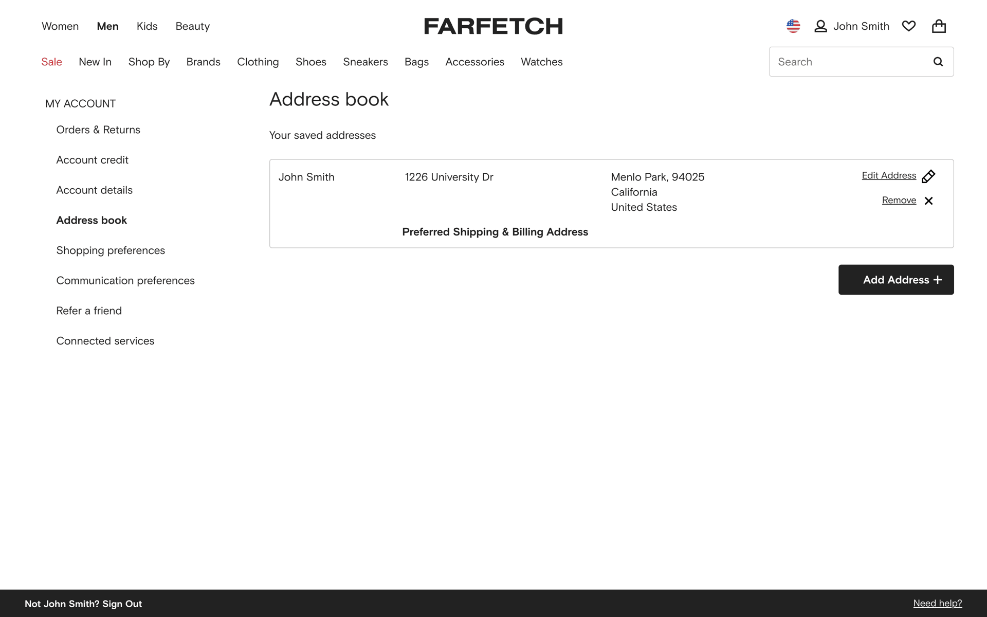 FARFETCH Web Shopping interface screenshot 15