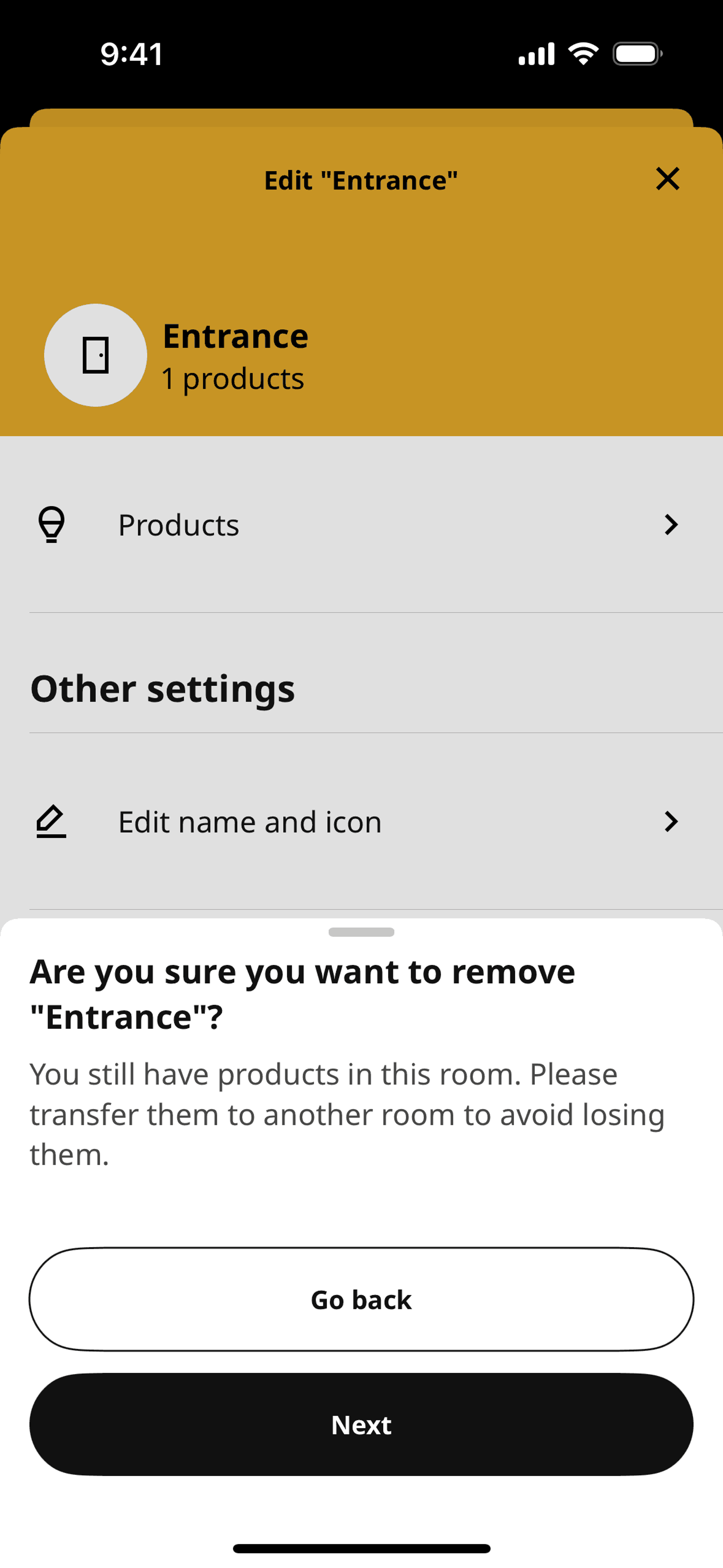 IKEA Home smart iOS Utilities interface screenshot 8
