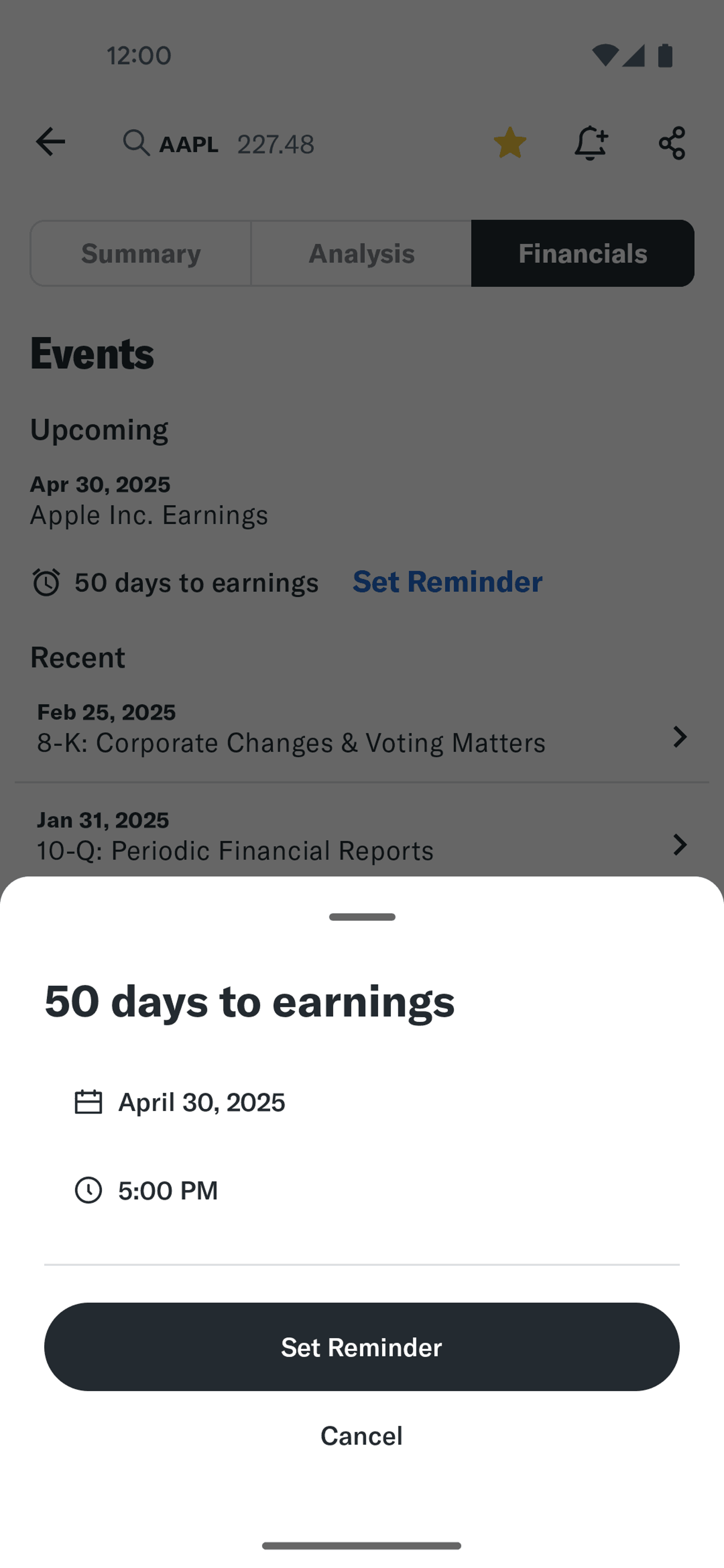Yahoo Finance Android Finance interface screenshot 12