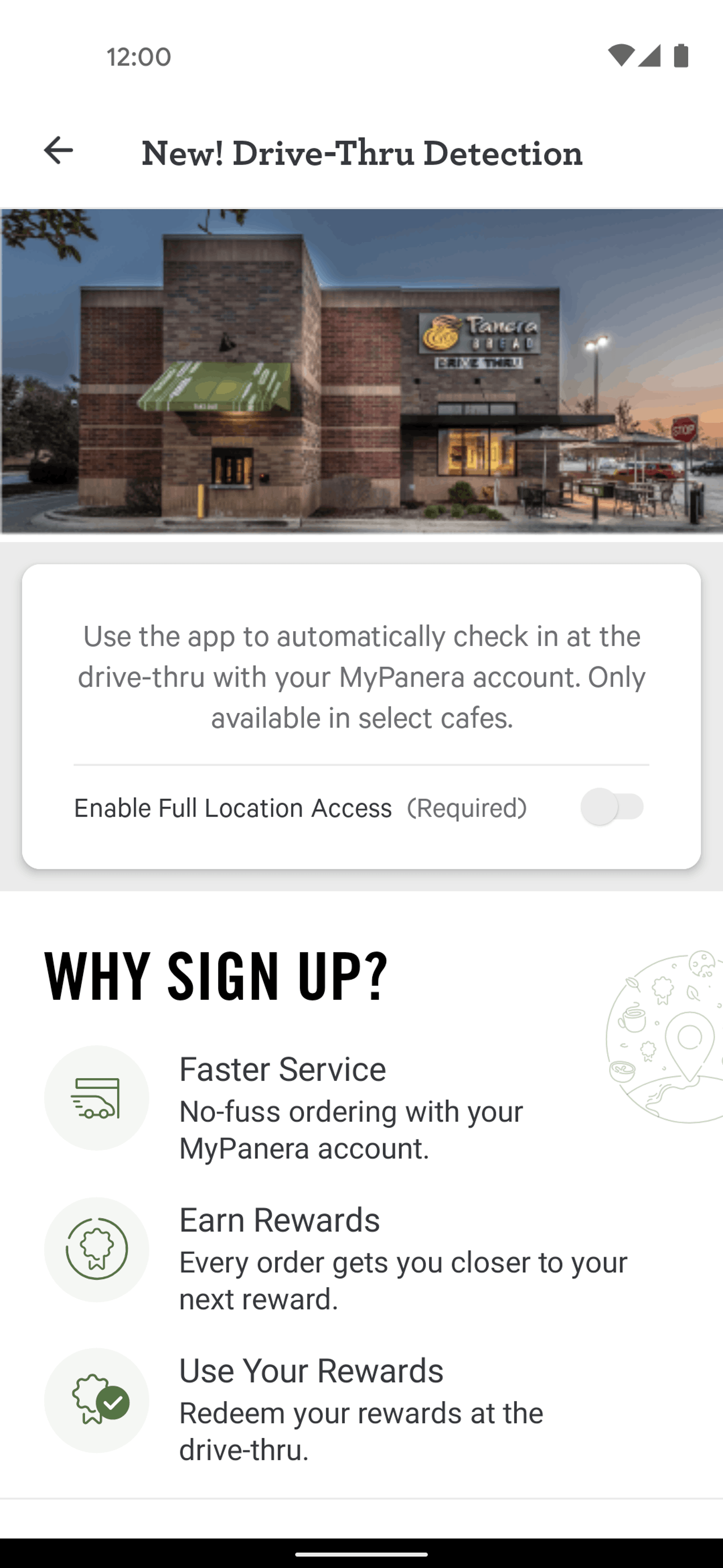 Panera Bread Android Food & Drink interface screenshot 24