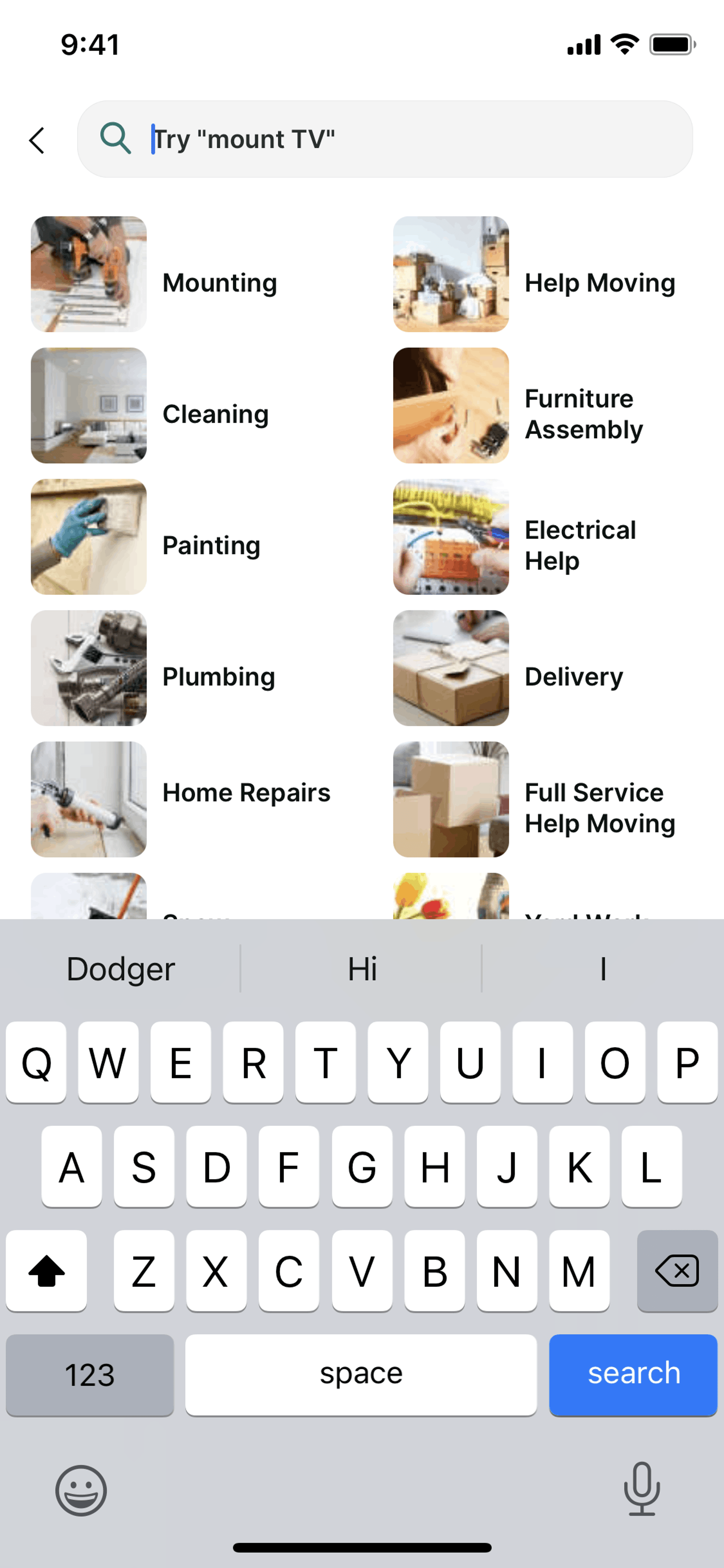 TaskRabbit iOS Lifestyle interface screenshot 5