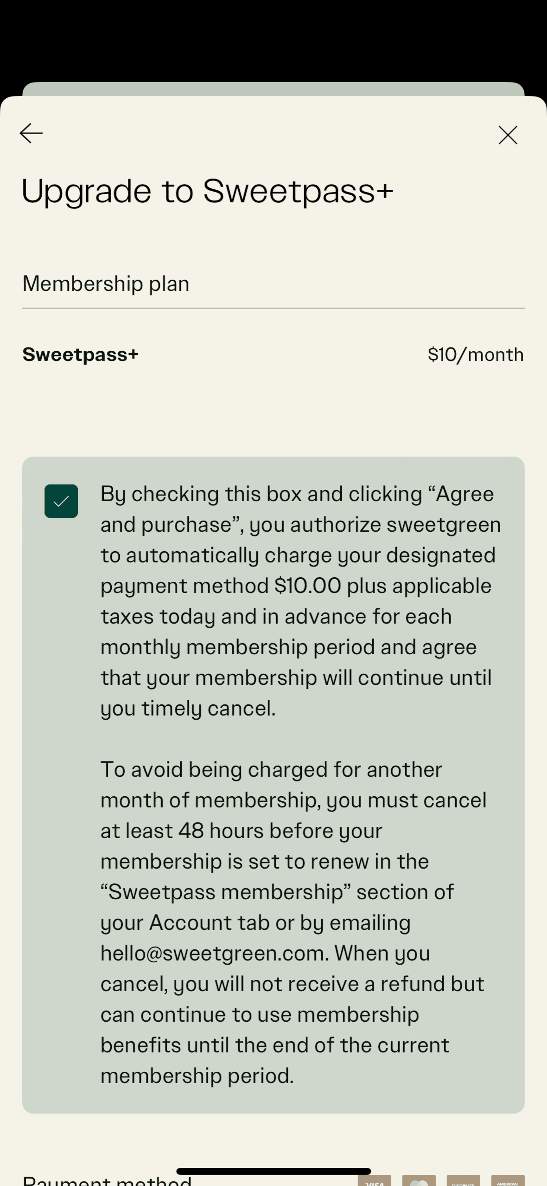 sweetgreen iOS Food & Drink interface screenshot 22