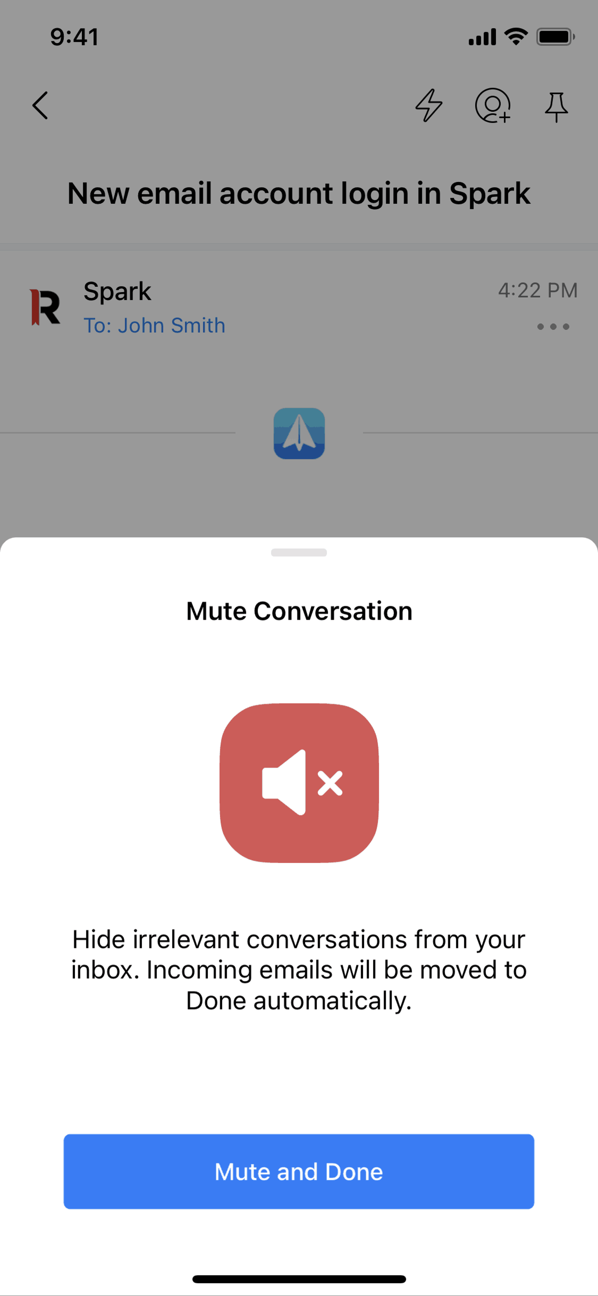 Spark Mail iOS AI interface screenshot 12