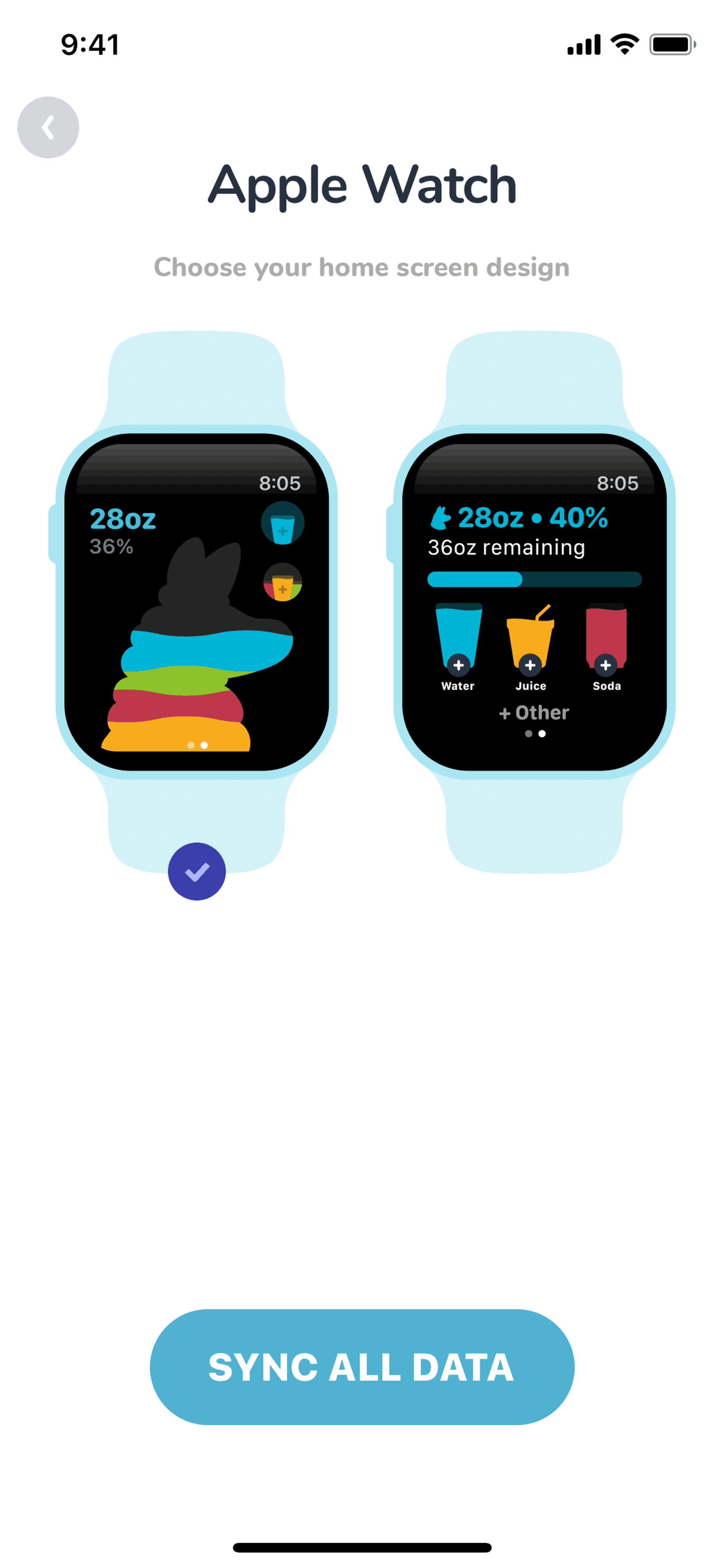 Waterllama iOS Health & Fitness interface screenshot 24