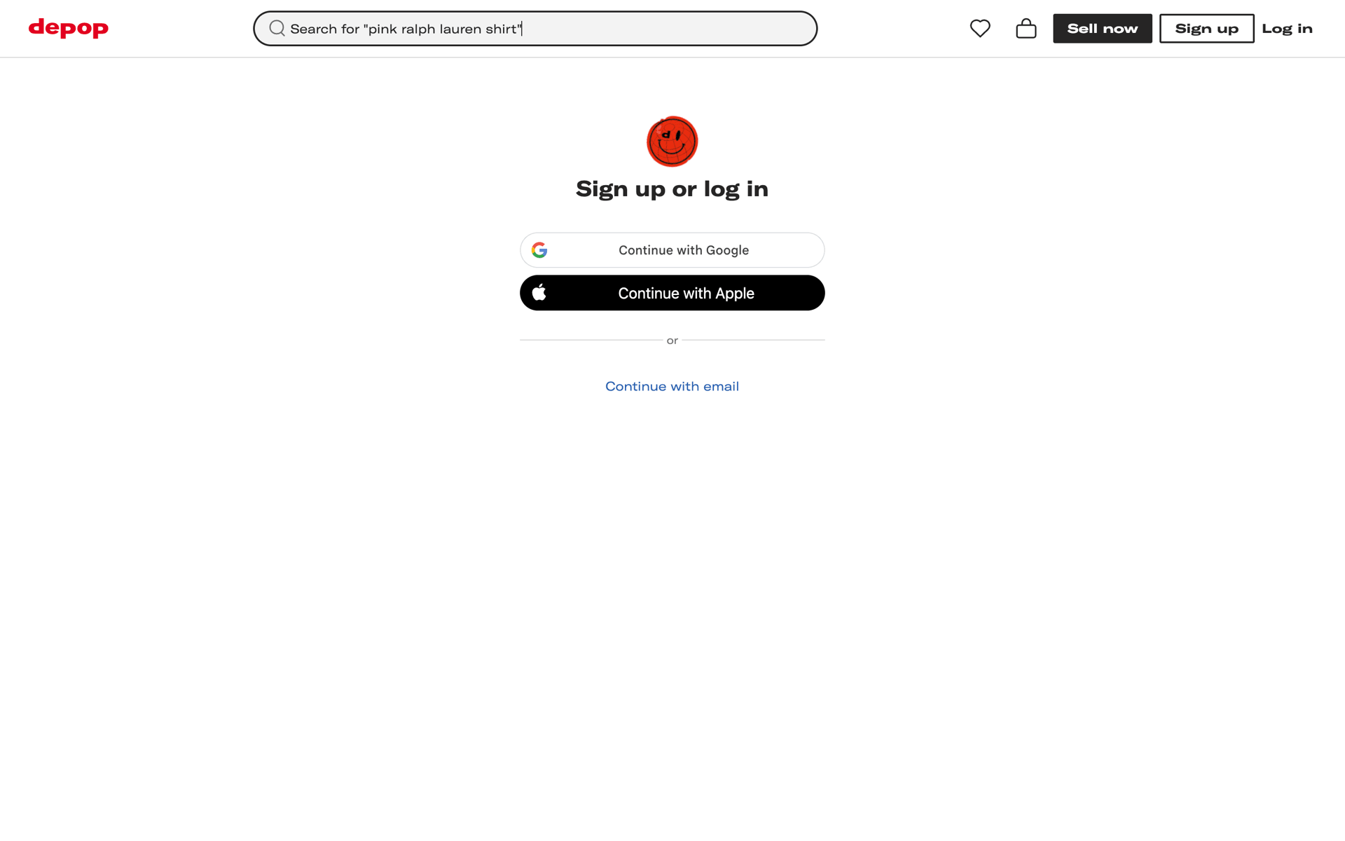 Depop Web Shopping interface screenshot 2