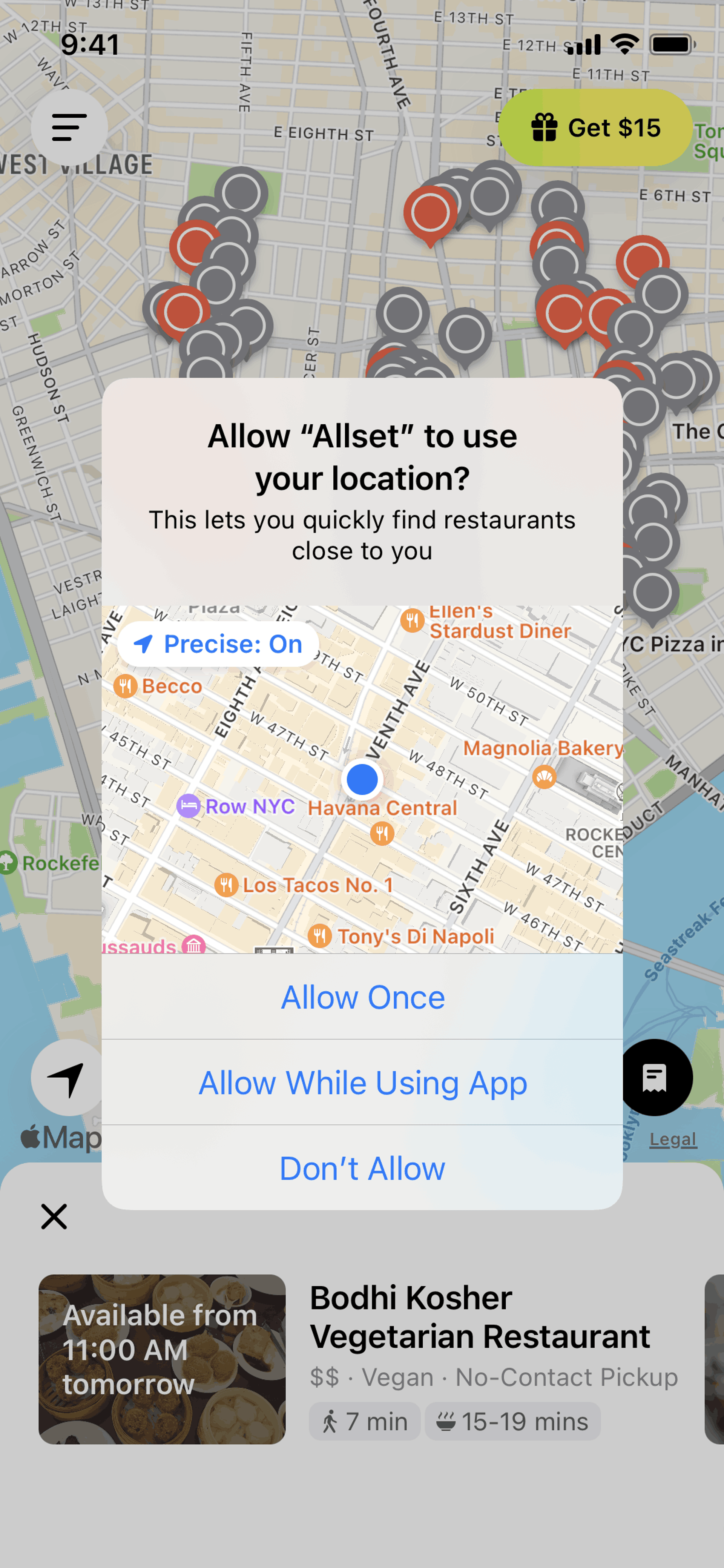 Allset iOS Food & Drink interface screenshot 20