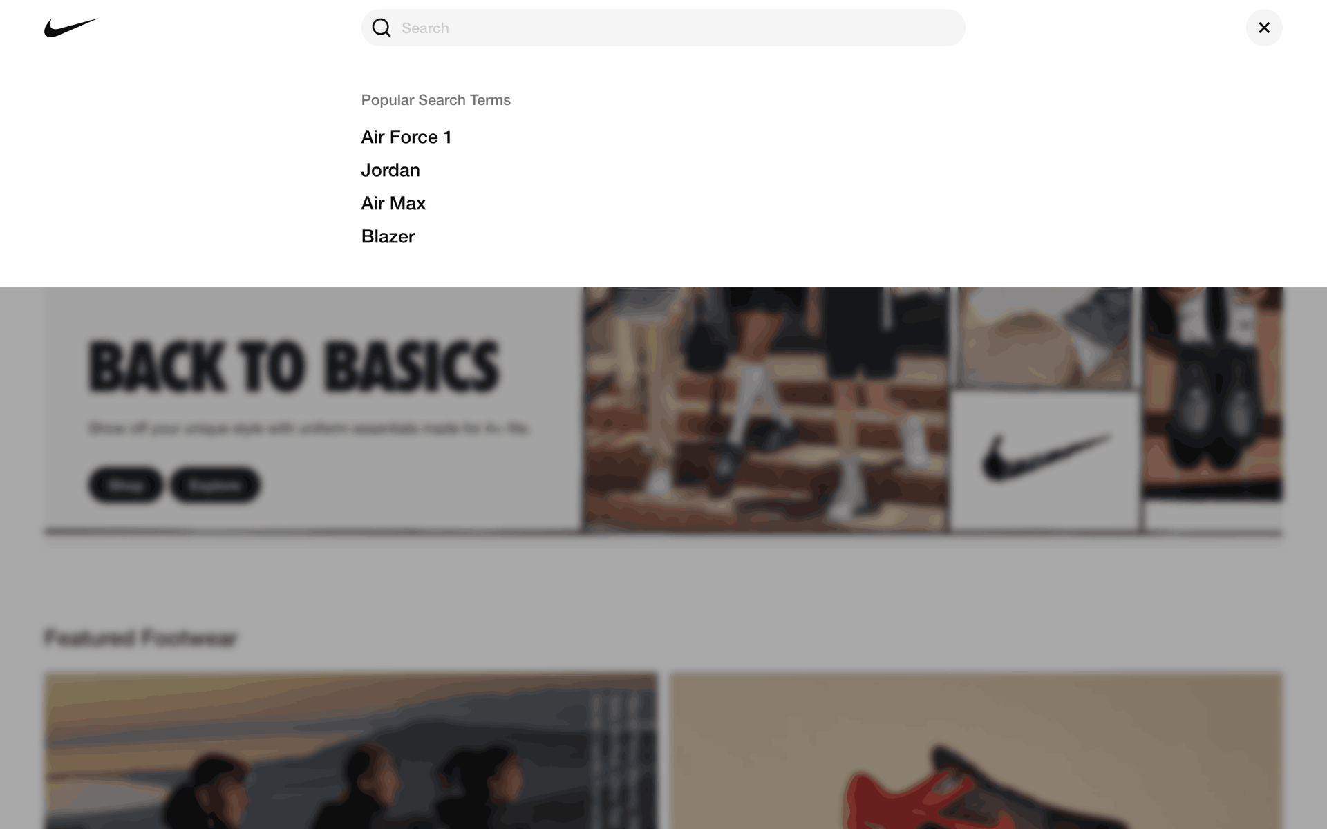 Nike Web Shopping interface screenshot 12