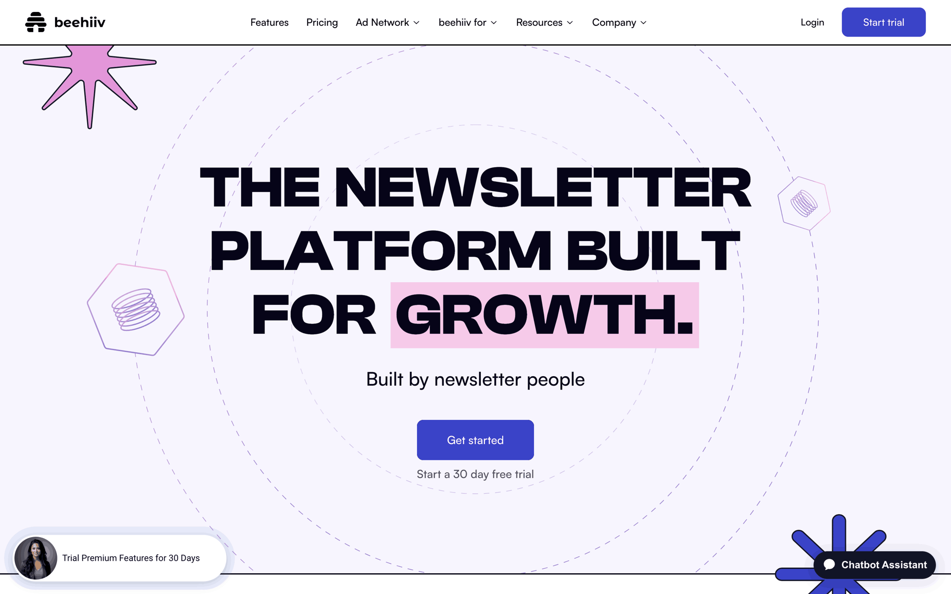 beehiiv Web Business interface screenshot 1