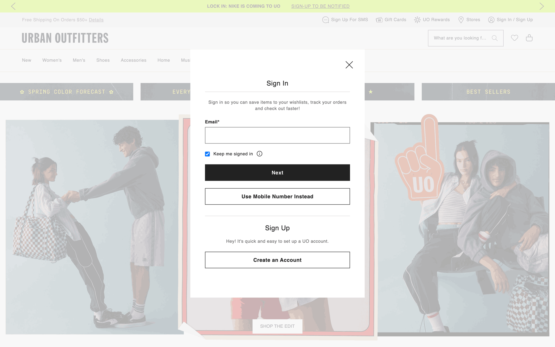 Urban Outfitters Web Shopping interface screenshot 3